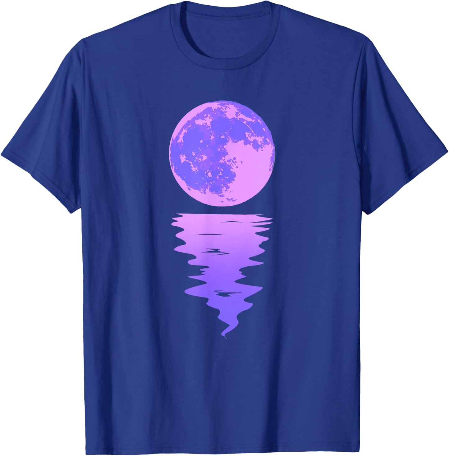 Vaporwave Aesthetic Purple Moon Pastel Moonlight Graphic T-Shirt - T-Shirt | Royal