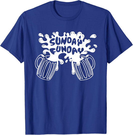 Sunday Funday T Shirt - Funny Men's Drinking Beer T-Shirt - T-Shirt | Royal