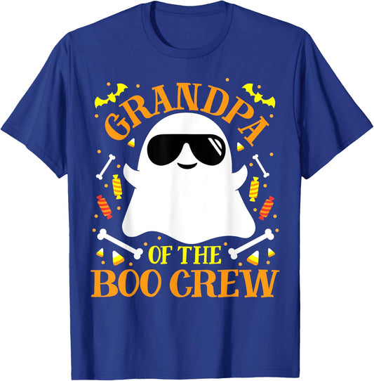 Grandpa Boo Crew Ghost Matching Family Set Dad Halloween T-Shirt - T-Shirt | Royal