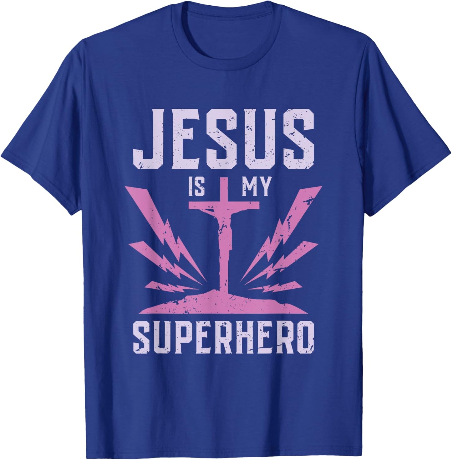 JESUS is my SUPERHERO Funny Jesus T-Shirt - T-Shirt | Royal
