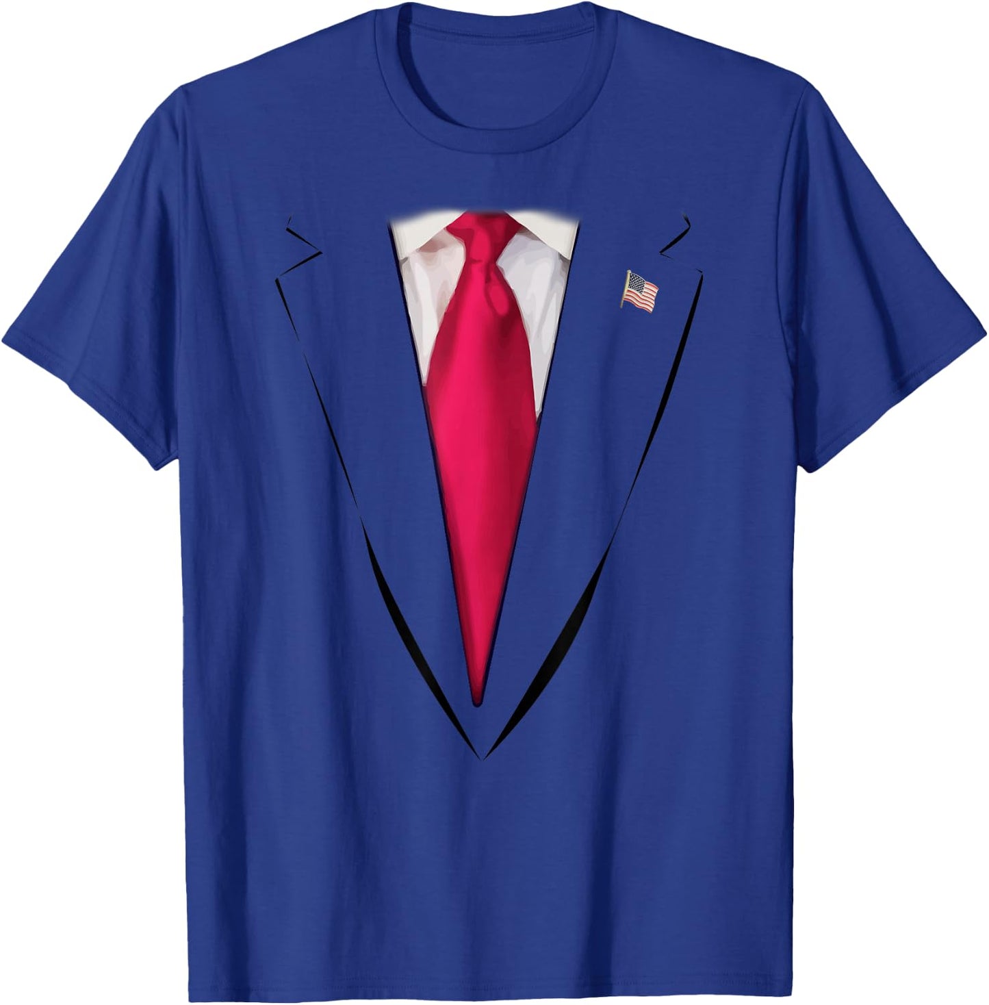 USA President Trump Suit Easy Halloween Costume T-Shirt - T-Shirt | Royal