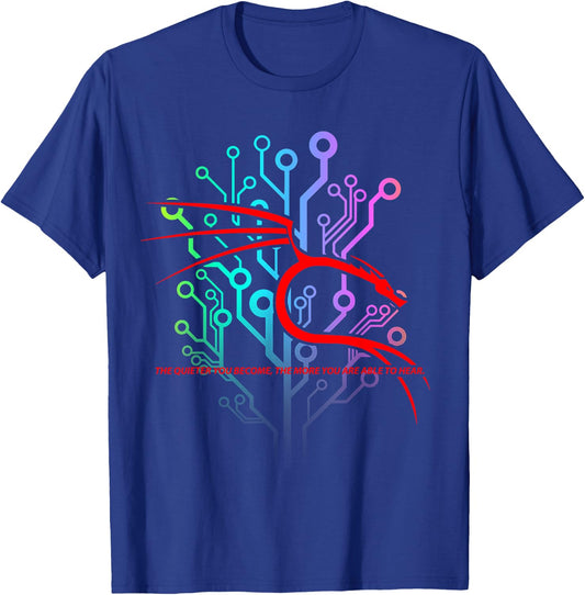 Backtrack Kali Linux design with Dragon and Tagline T-Shirt - T-Shirt | Royal