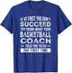 Basketball Coach Gift Funny Thank You Gift T-Shirt - T-Shirt | Royal