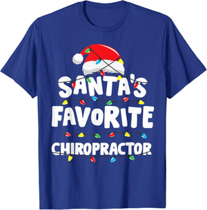 Chiropractor Christmas Santa's Favorite Funny Gift Xmas T-Shirt - T-Shirt | Royal
