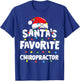 Chiropractor Christmas Santa's Favorite Funny Gift Xmas T-Shirt - T-Shirt | Royal
