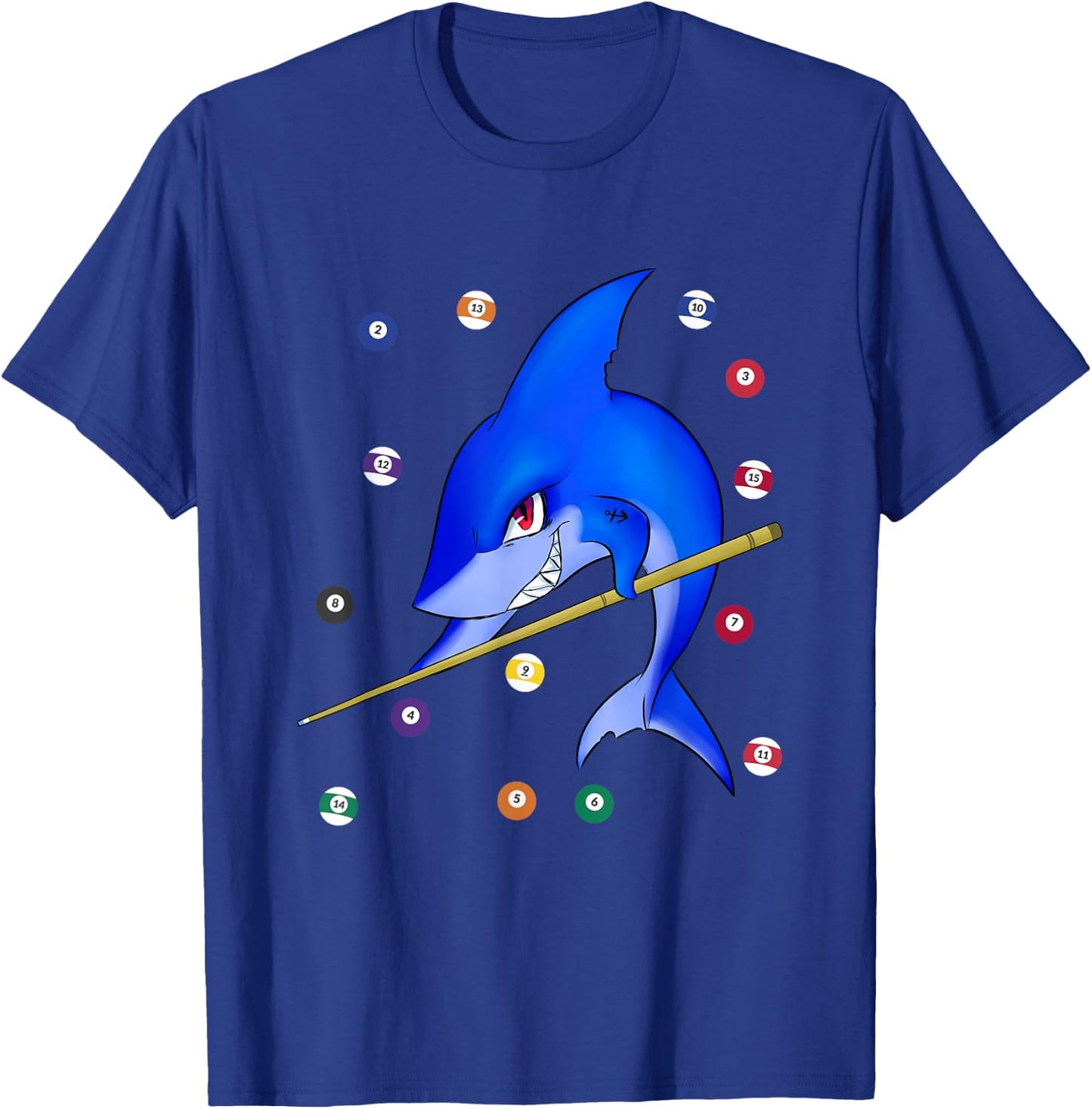 Funny Billiards pool shark male T-Shirt - T-Shirt | Royal