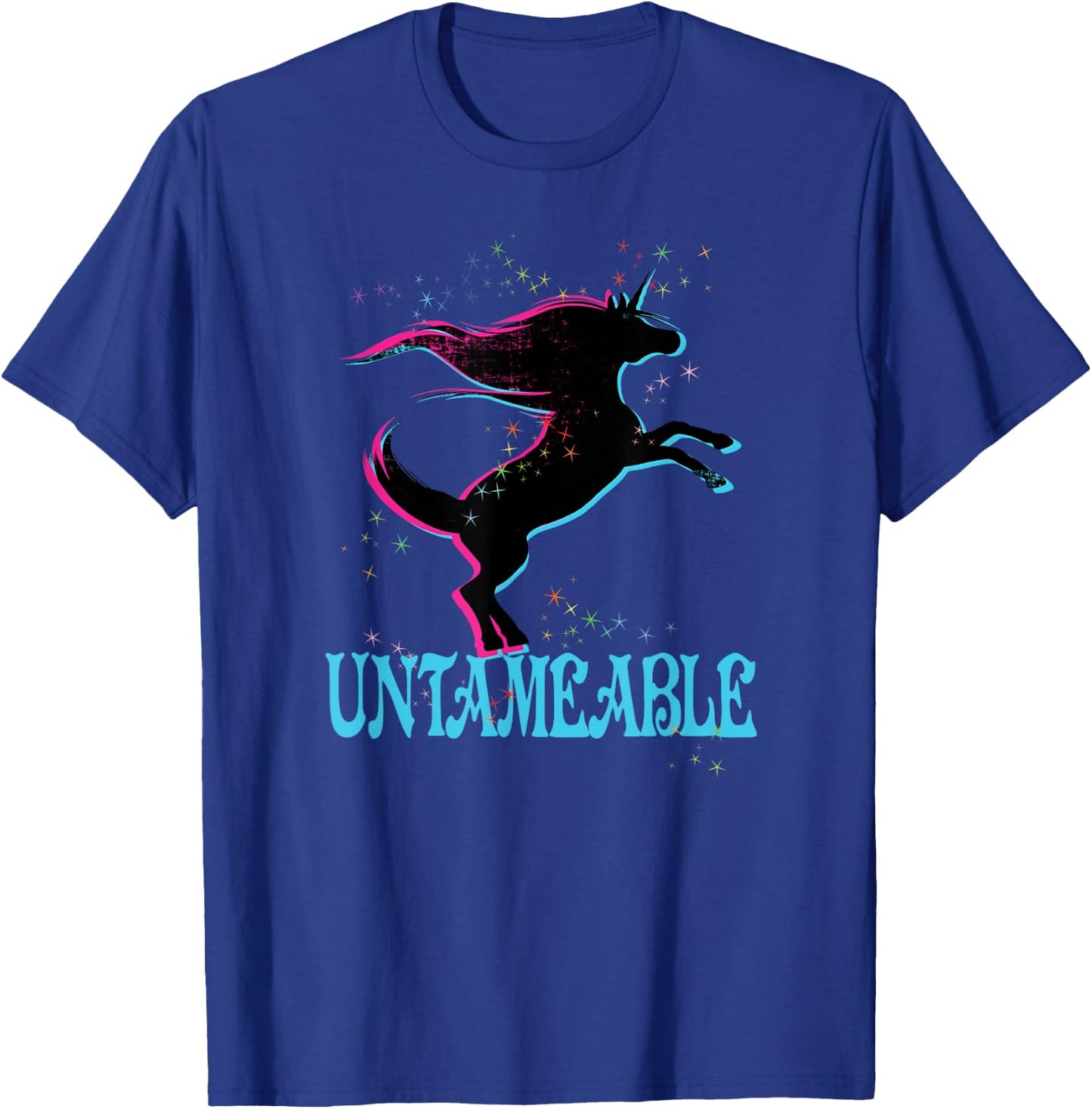 Retro Unicorn Untameable Shirt 80's Free Freedom Wild Spirit T-Shirt - T-Shirt | Royal