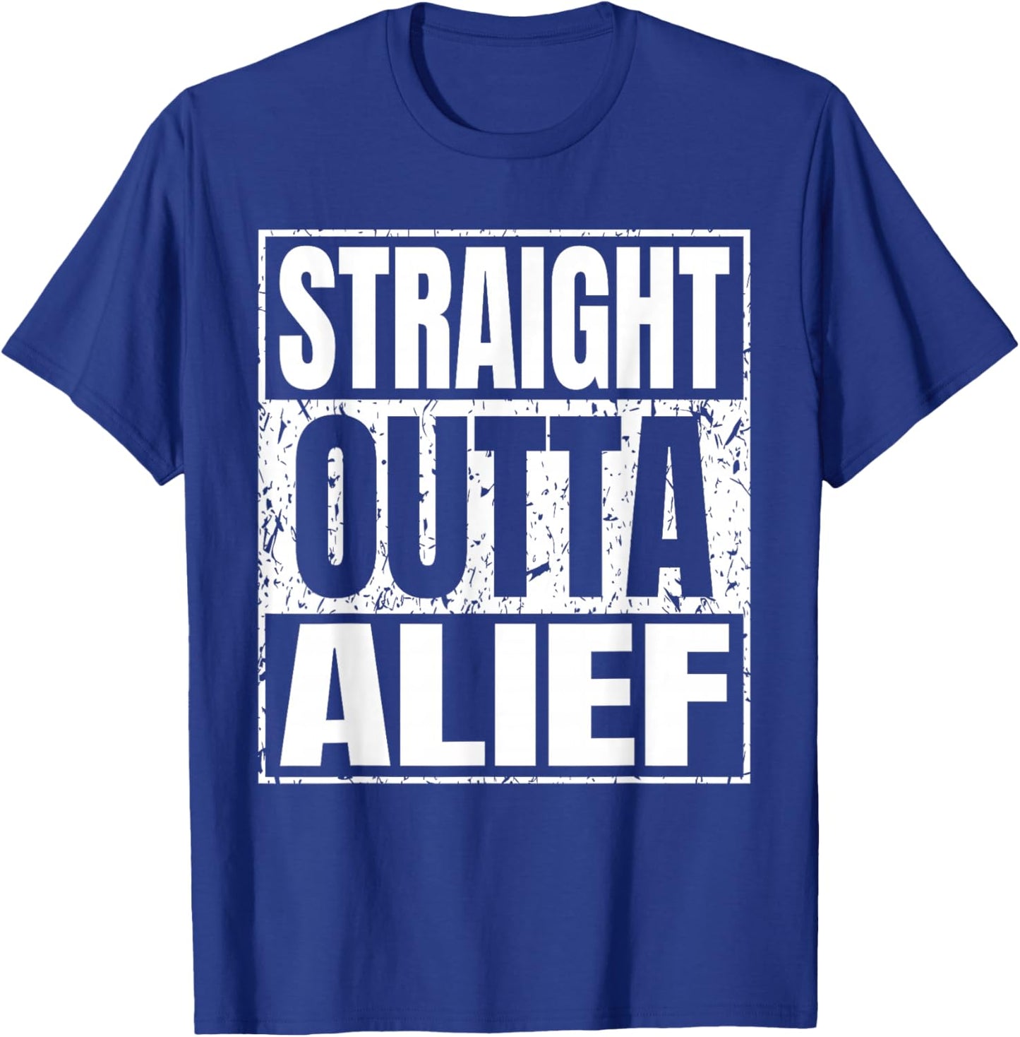 Straight Outta Alief Vintage Funny Gifts Motivational T-Shirt - T-Shirt | Royal