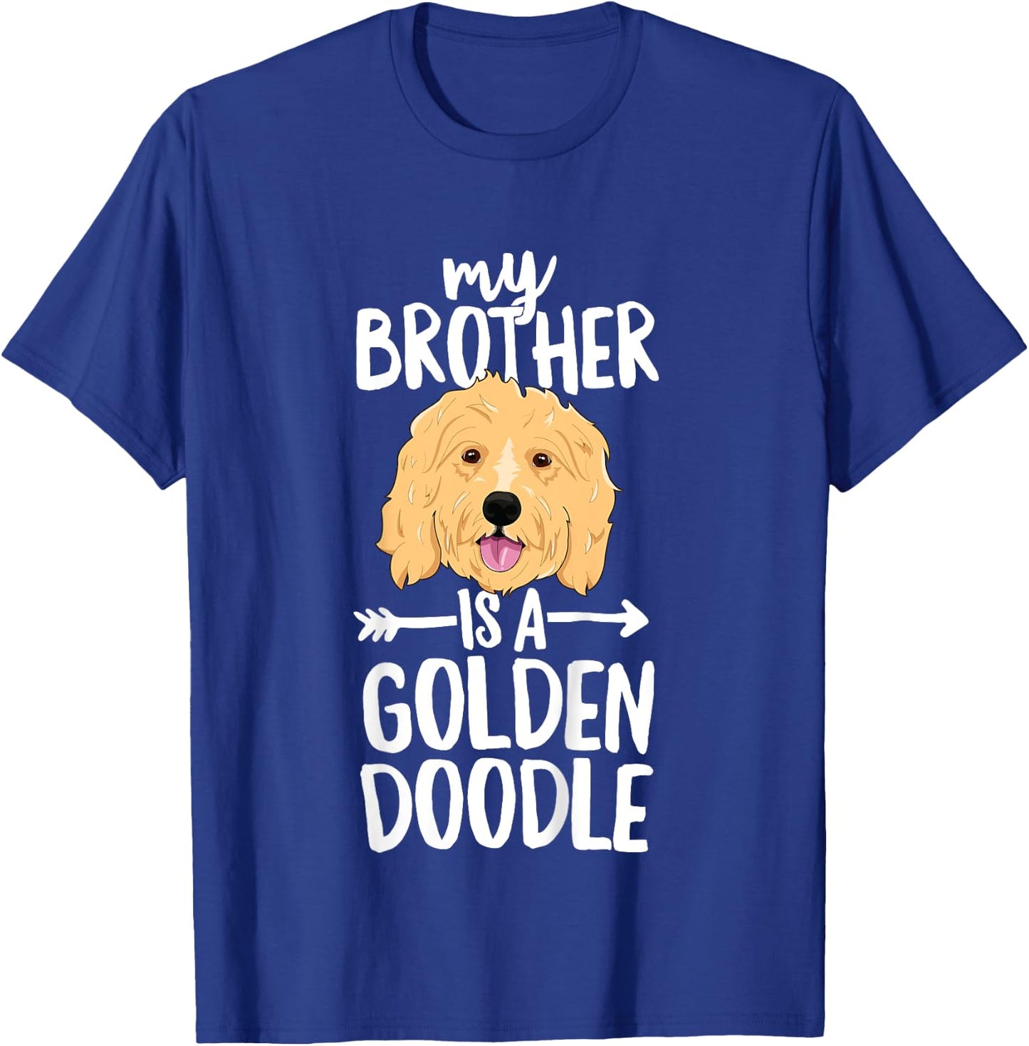 Kids My Brother Is A Goldendoodle Boy Girl Dog Family T-Shirt - T-Shirt | Royal