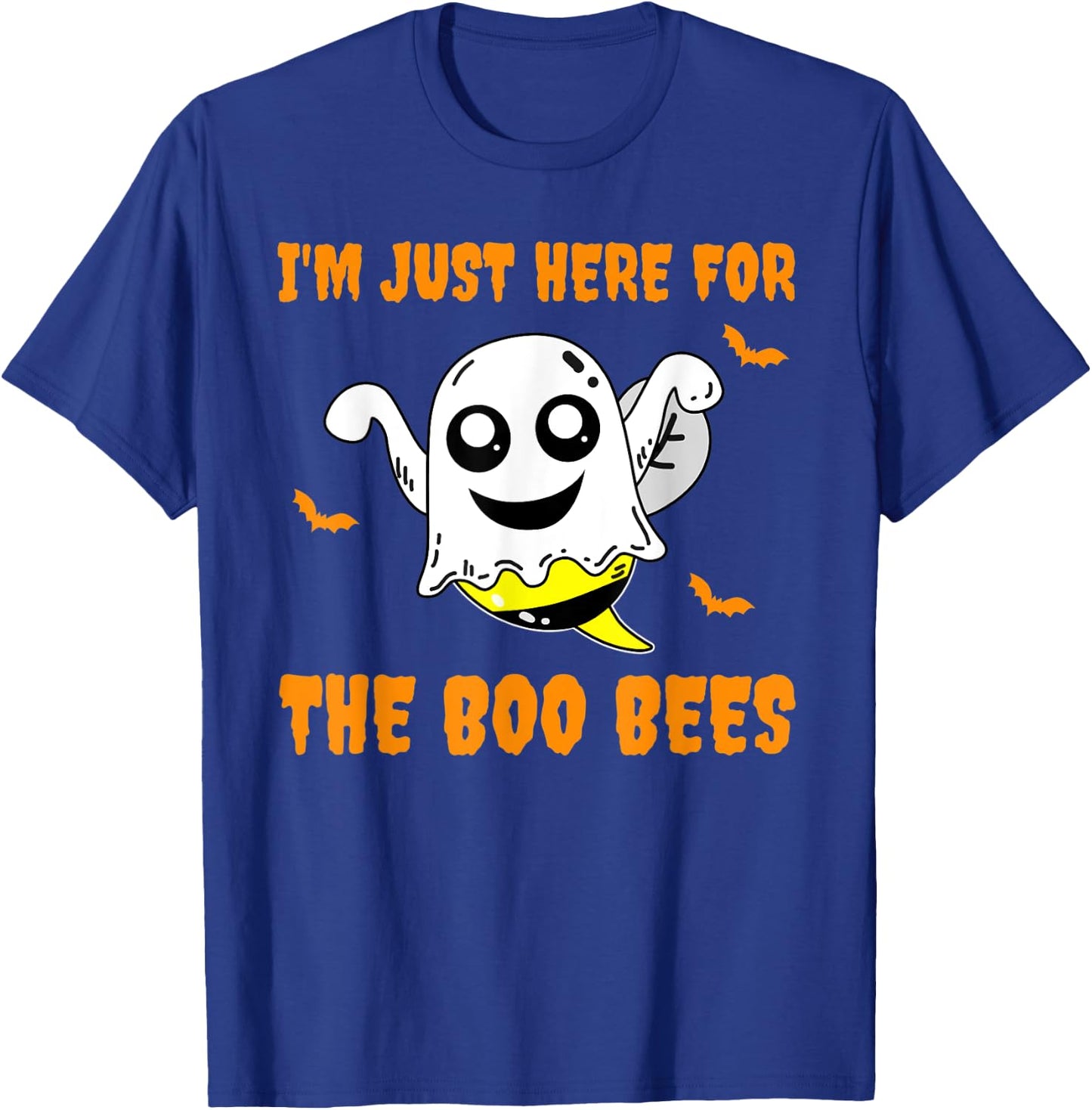I'm Just Here For The Boo Bees Halloween Apparel T-Shirt - T-Shirt | Royal