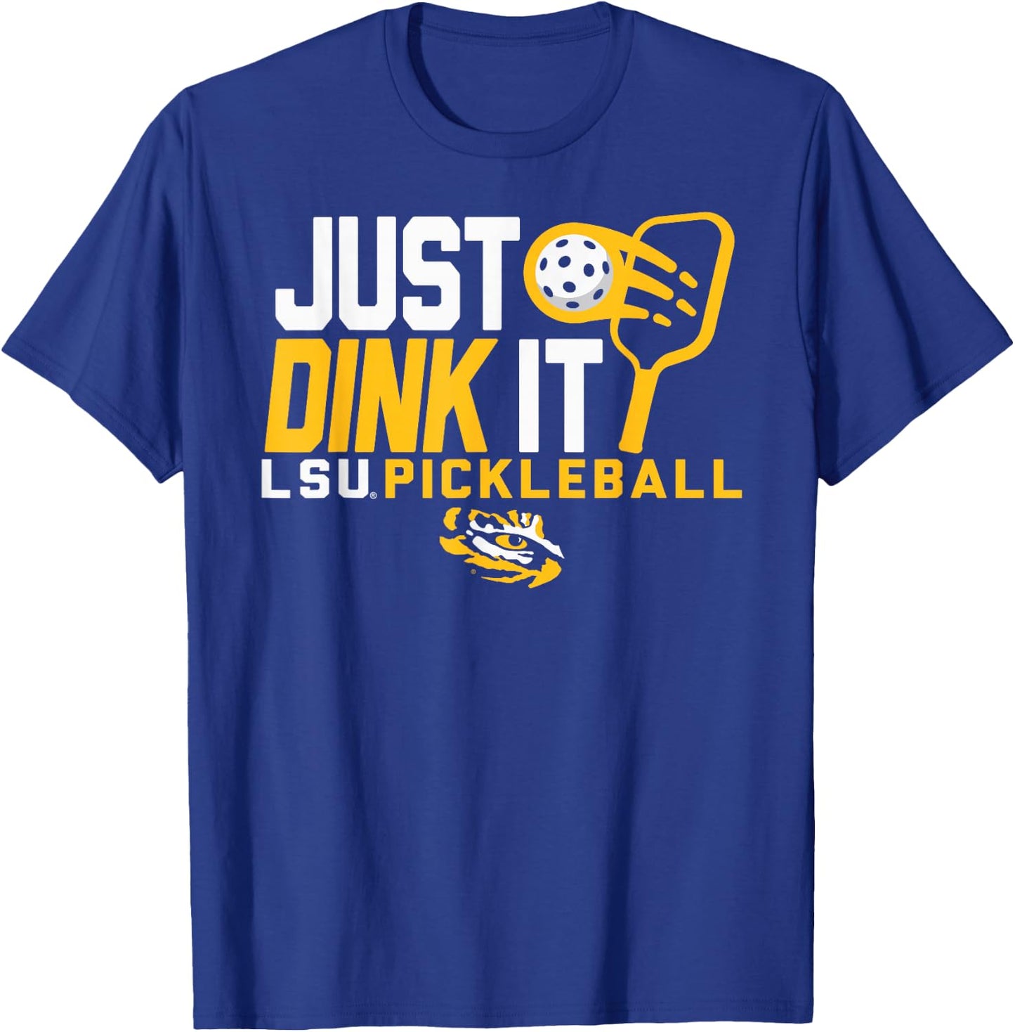 LSU Tigers Pickleball Dink Purple Officially Licensed T-Shirt - T-Shirt | Royal