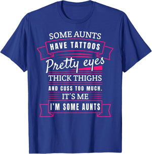 Auntie Sarcastic Cussing Cursing Collection T-Shirt - T-Shirt | Royal