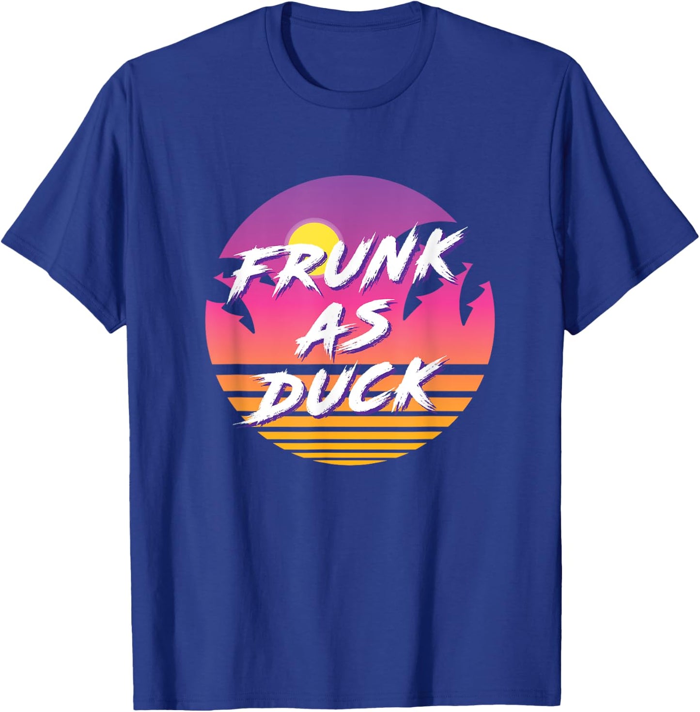 Frunk as Duck, Beer Drinking Drunk Party 1980s Colorful Rad T-Shirt - T-Shirt | Royal