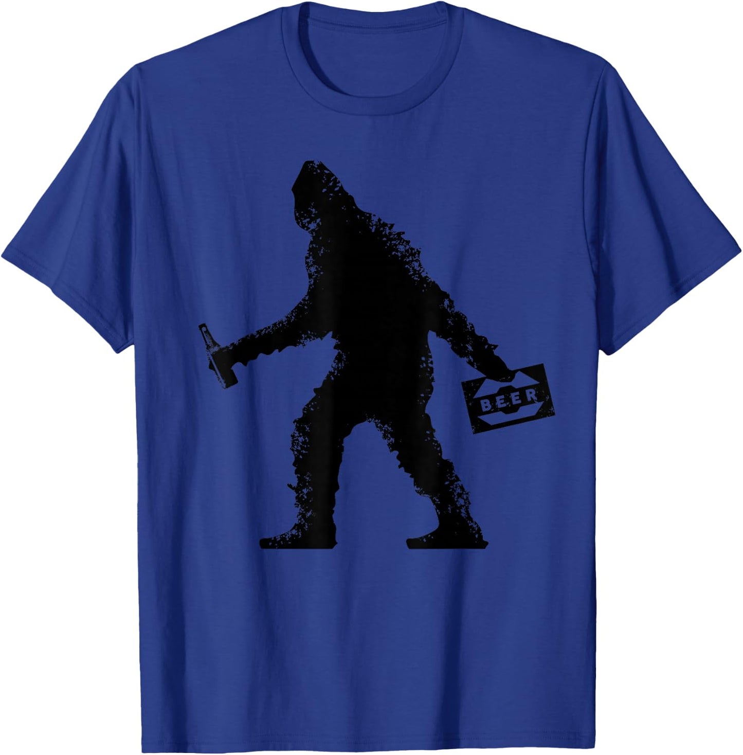 Funny Bigfoot Beer Design: Drinking With Sasquatch T-Shirt - T-Shirt | Royal
