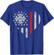 Firefighter Love Thin Red Line Heart 4th of July USA Flag T-Shirt - T-Shirt | Royal