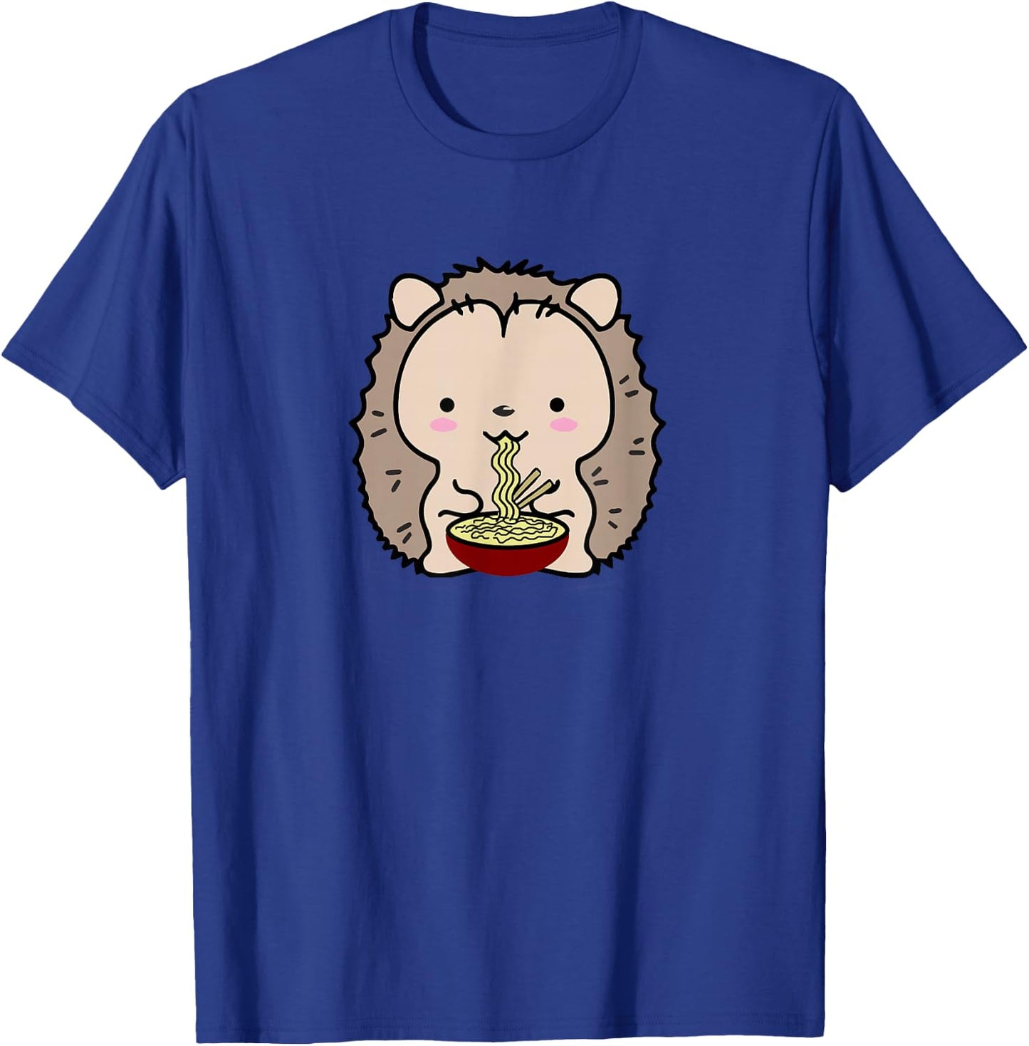 Hedgehog Eating Ramen Noodle Soup Cute Shirt T-Shirt - T-Shirt | Royal