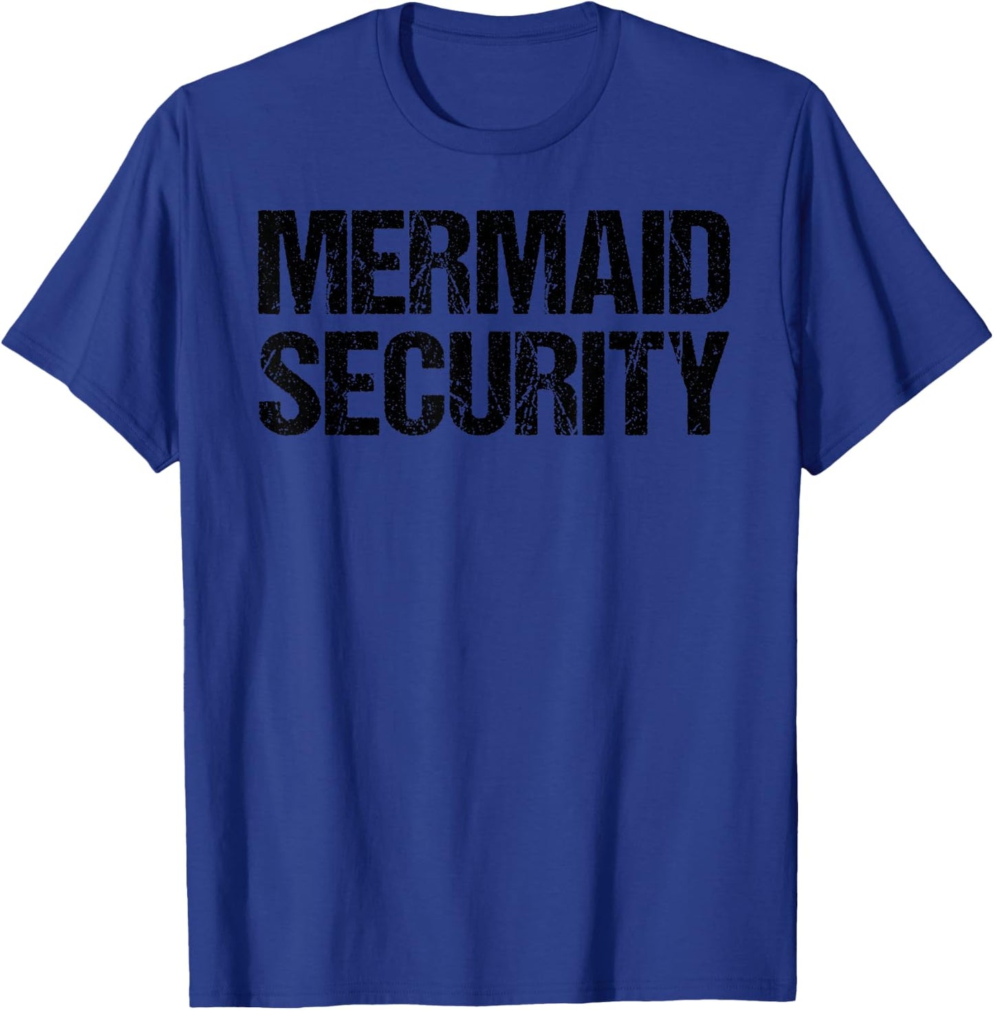 Mermaid Security Shirt Daughter's Birthday Pool Party Dad T-Shirt - T-Shirt | Royal