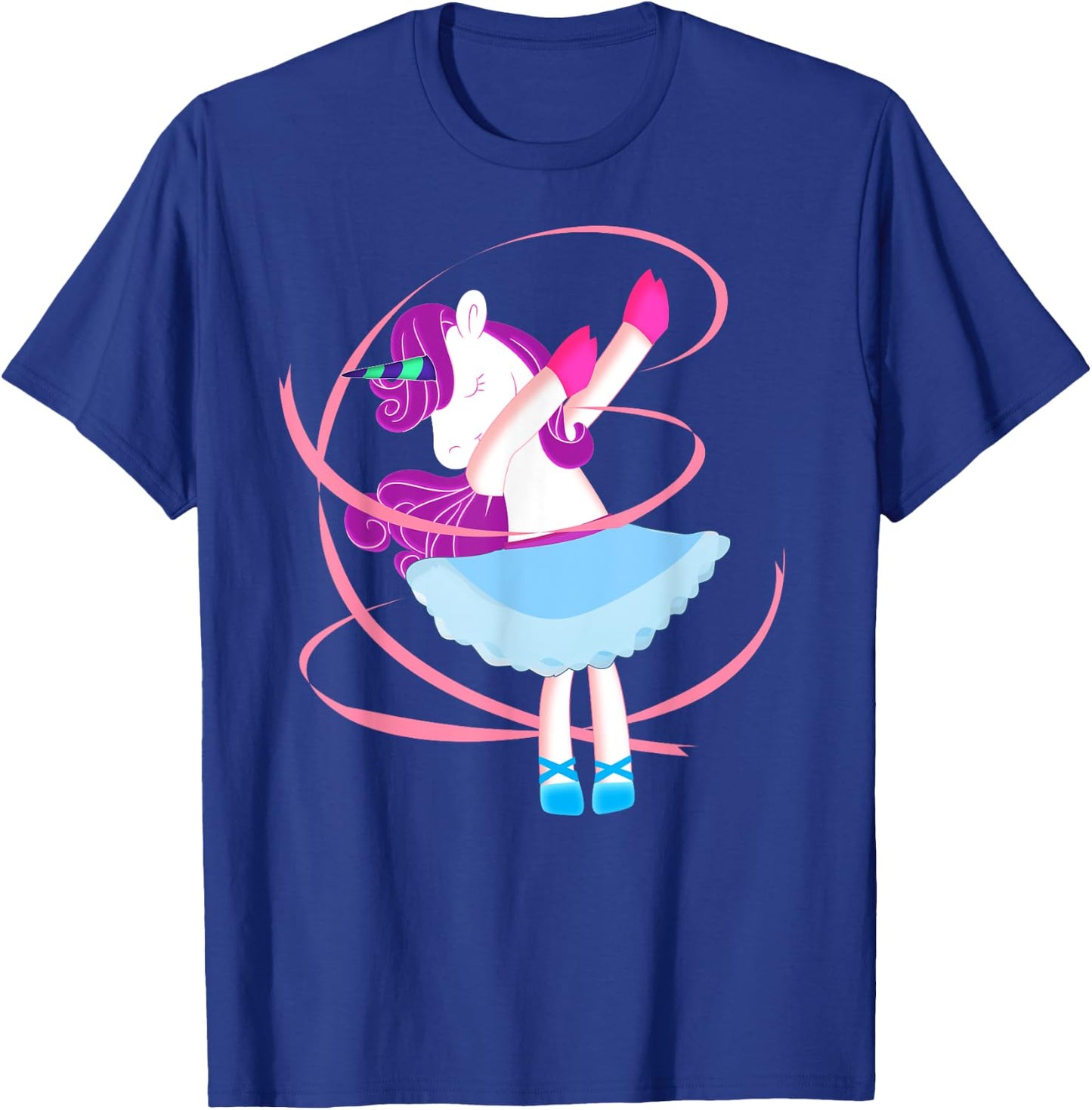 Dabbing Unicorn Shirt - Funny Unicorn Ballerina Dab T-Shirt - T-Shirt | Royal
