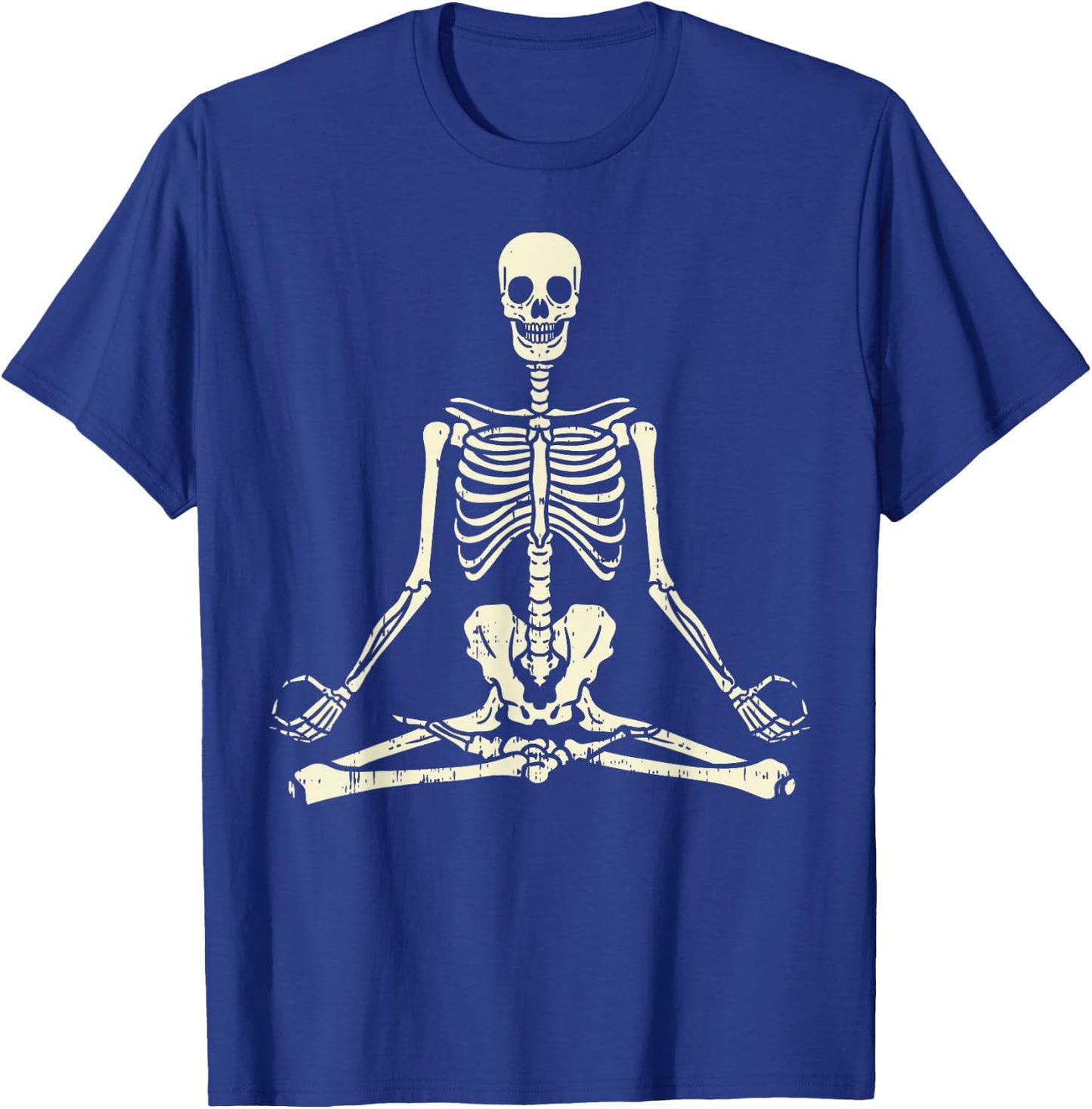 Meditating Skeleton Lotus Yoga Zen Balance Halloween Costume T-Shirt - T-Shirt | Royal