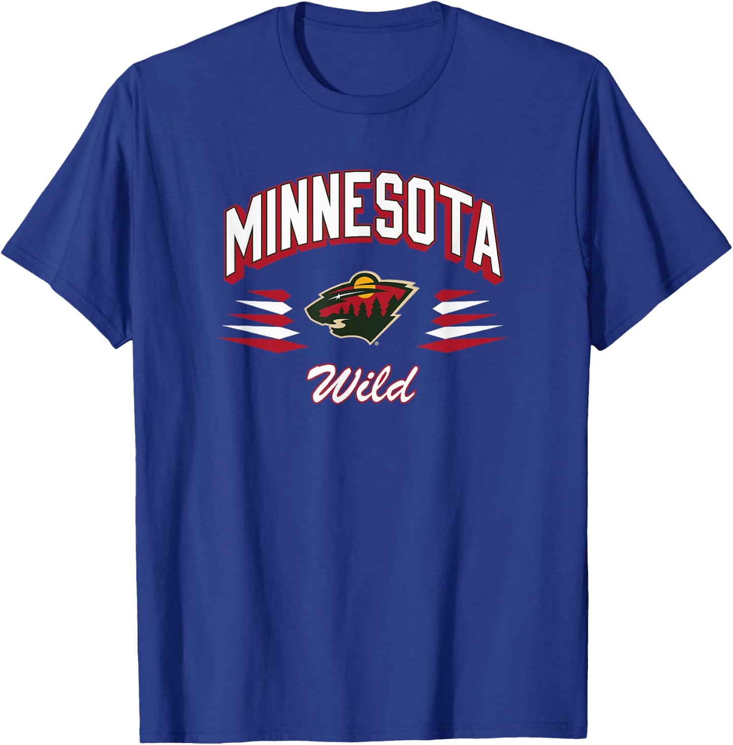 Minnesota Wild Retro Diamond Officially Licensed T-Shirt - T-Shirt | Royal