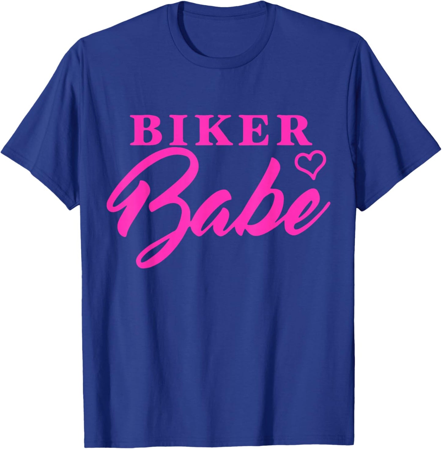 Pink Heart Motorcycle Women Riding Lifestyle Biker Babe T-Shirt - T-Shirt | Royal