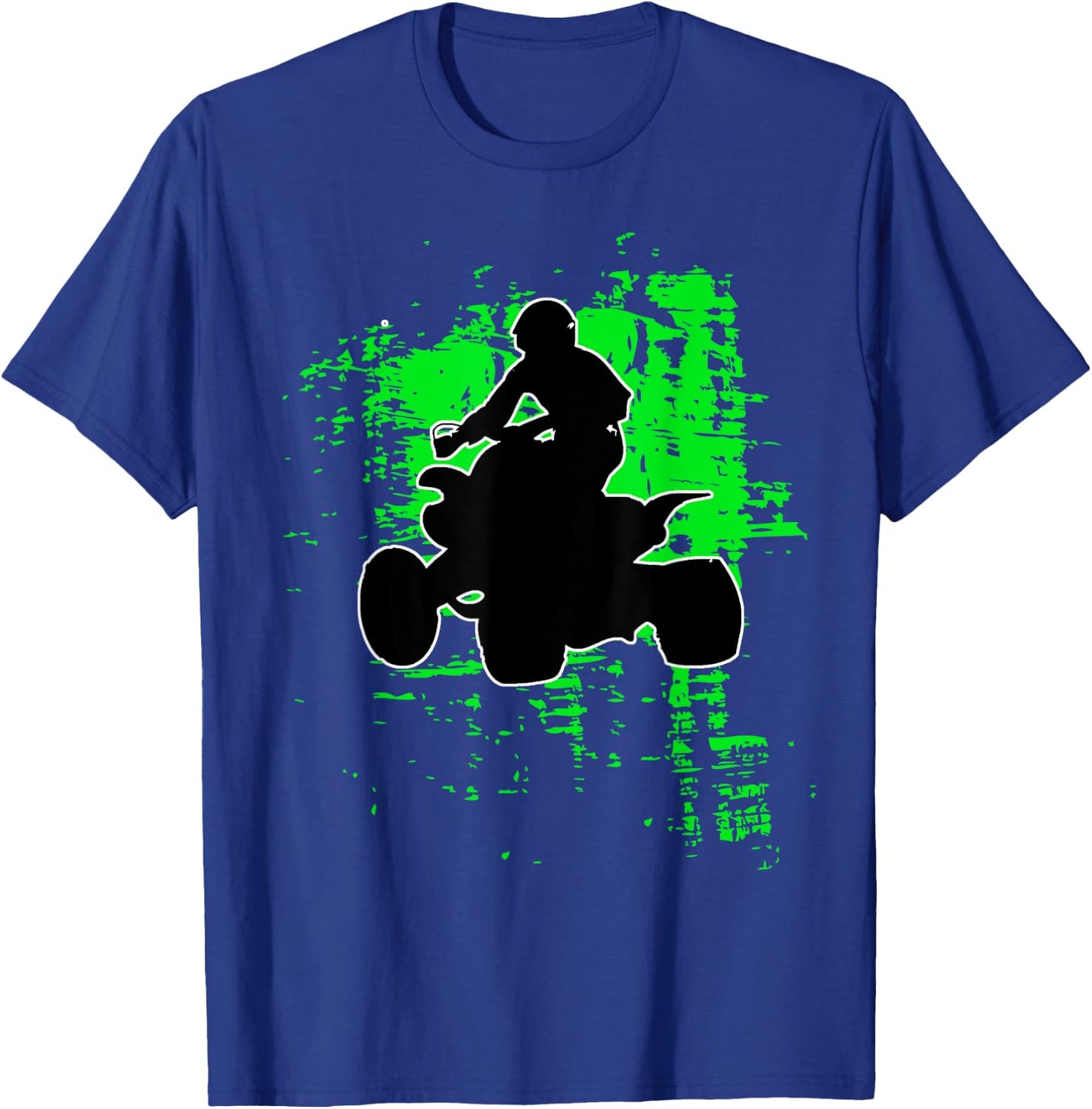 Green Splatter Quad Bike ATV Shirt Four Wheeler Brap T Shirt T-Shirt - T-Shirt | Royal