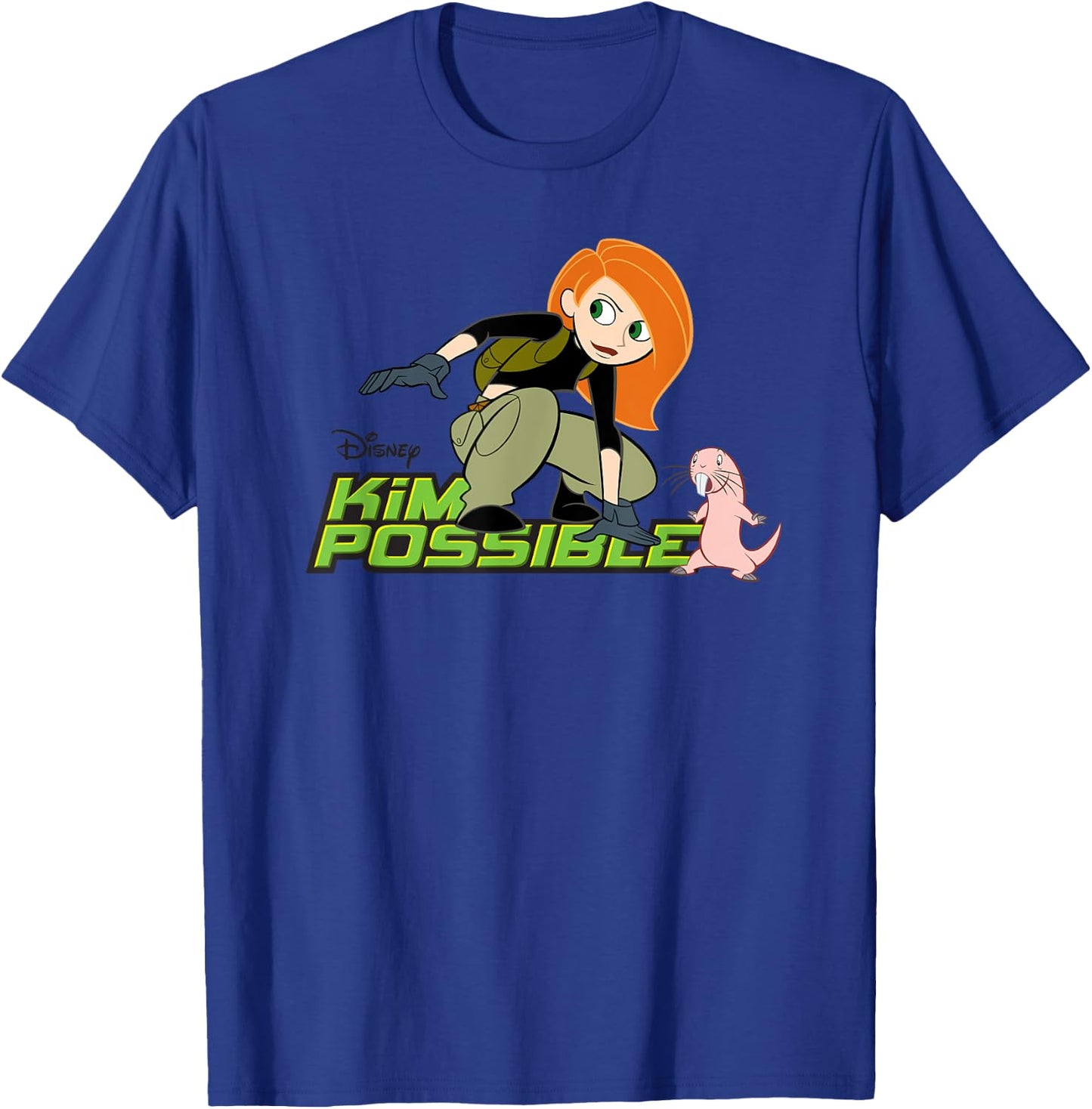 Disney Kim Possible and Rufus Animated Series Logo T-Shirt - T-Shirt | Royal