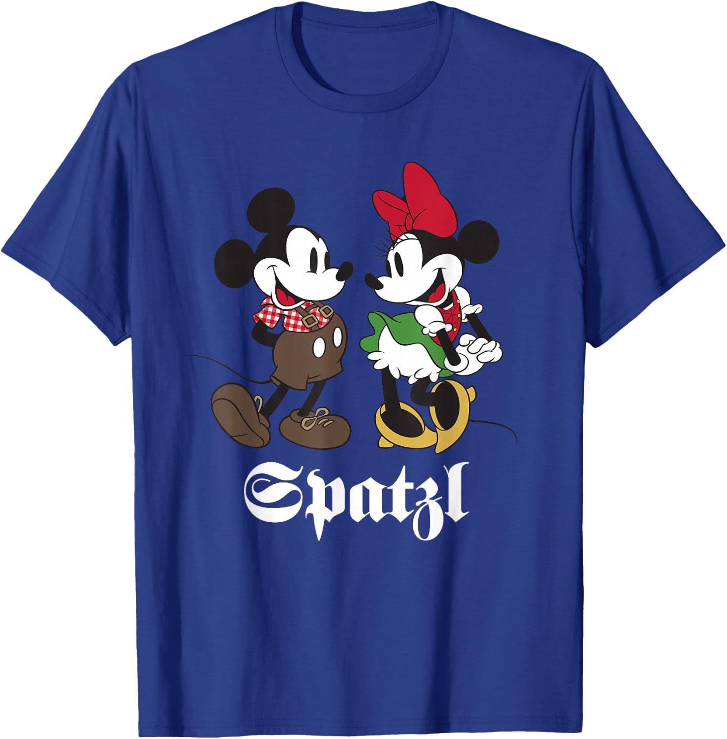 Disney Mickey and Minnie Mouse Spatzl Oktoberfest T-Shirt - T-Shirt | Royal