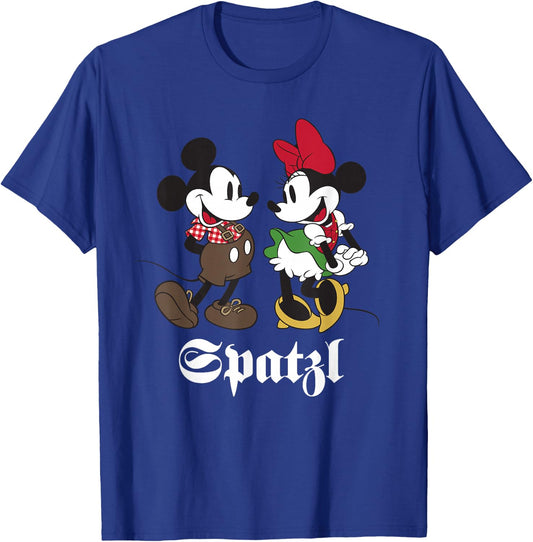 Disney Mickey and Minnie Mouse Spatzl Oktoberfest T-Shirt - T-Shirt | Royal