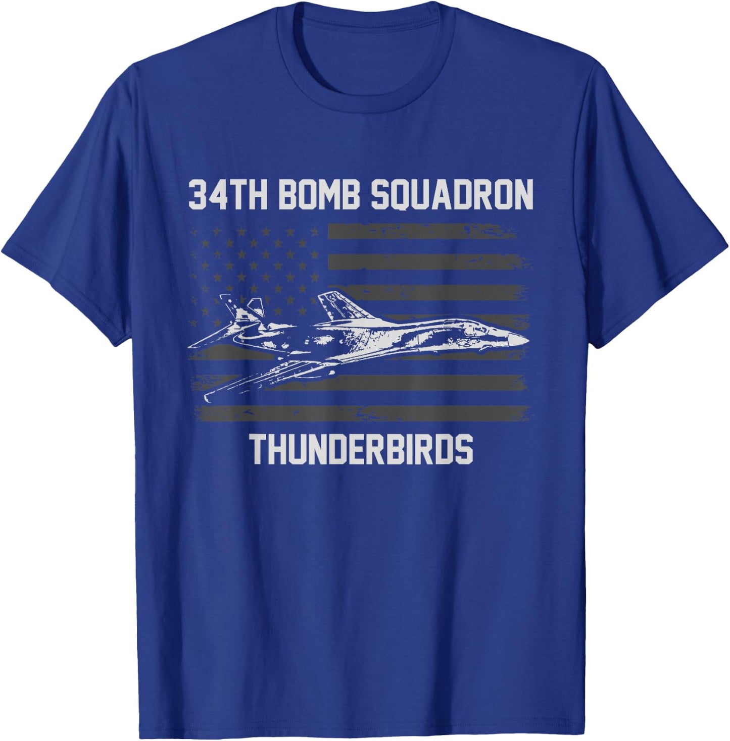34th Bomb Squadron Thunderbirds T-Shirt - T-Shirt | Royal