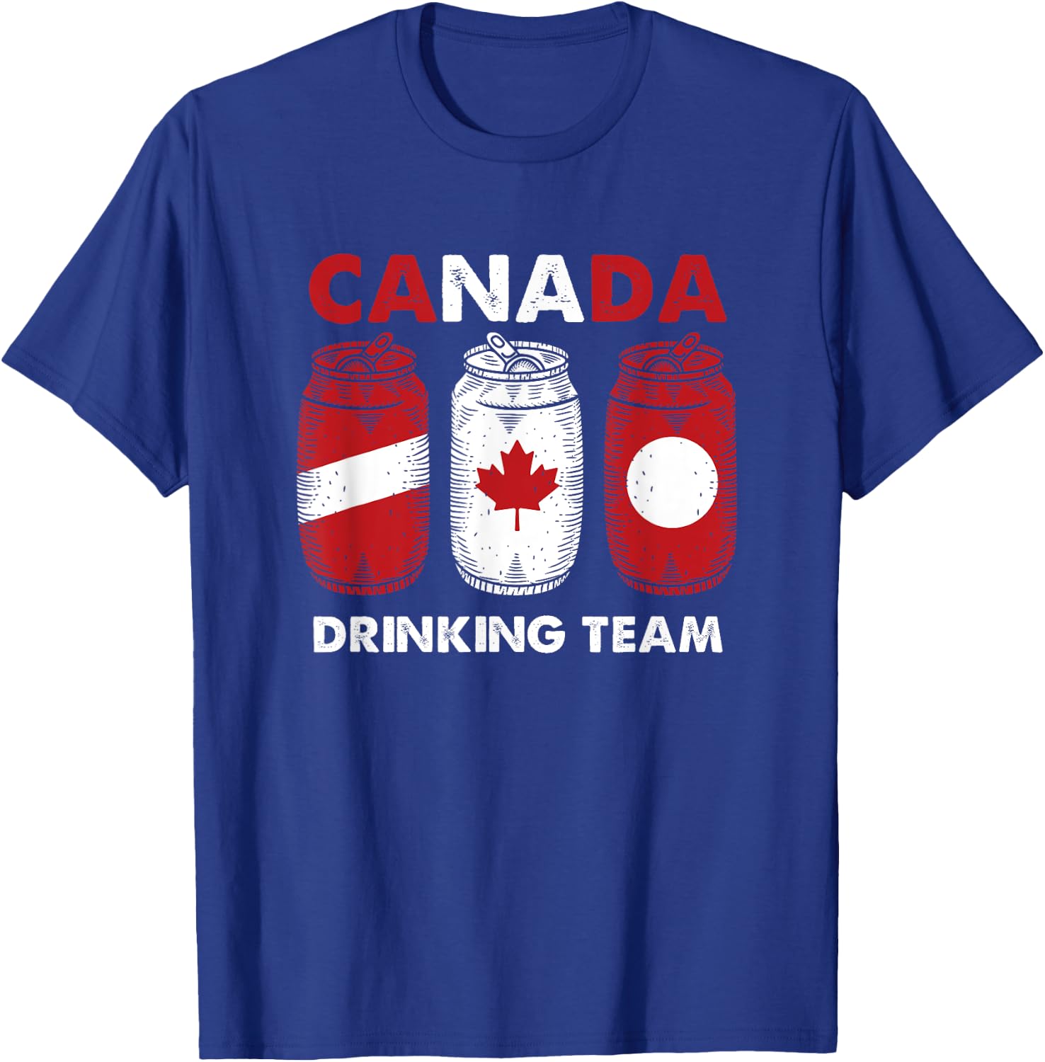 Proud Canadian Craft Drinkers Canadian Drinking Team T-Shirt - T-Shirt | Royal