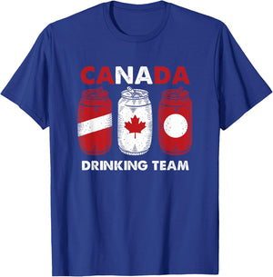 Proud Canadian Craft Drinkers Canadian Drinking Team T-Shirt - T-Shirt | Royal