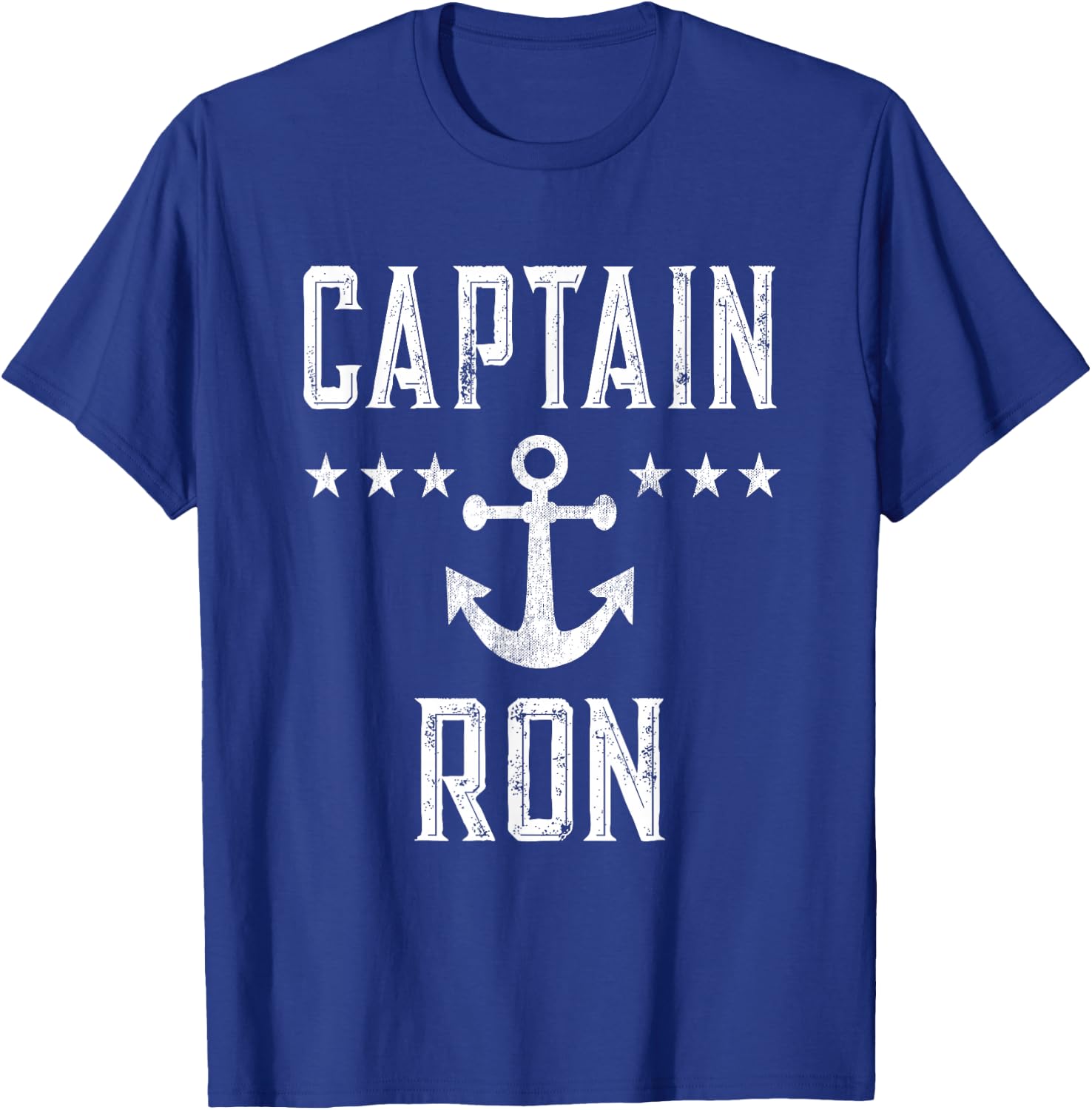 Vintage Captain Ron Family Cruise or Lake Boating T-Shirt - T-Shirt | Royal