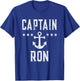 Vintage Captain Ron Family Cruise or Lake Boating T-Shirt - T-Shirt | Royal