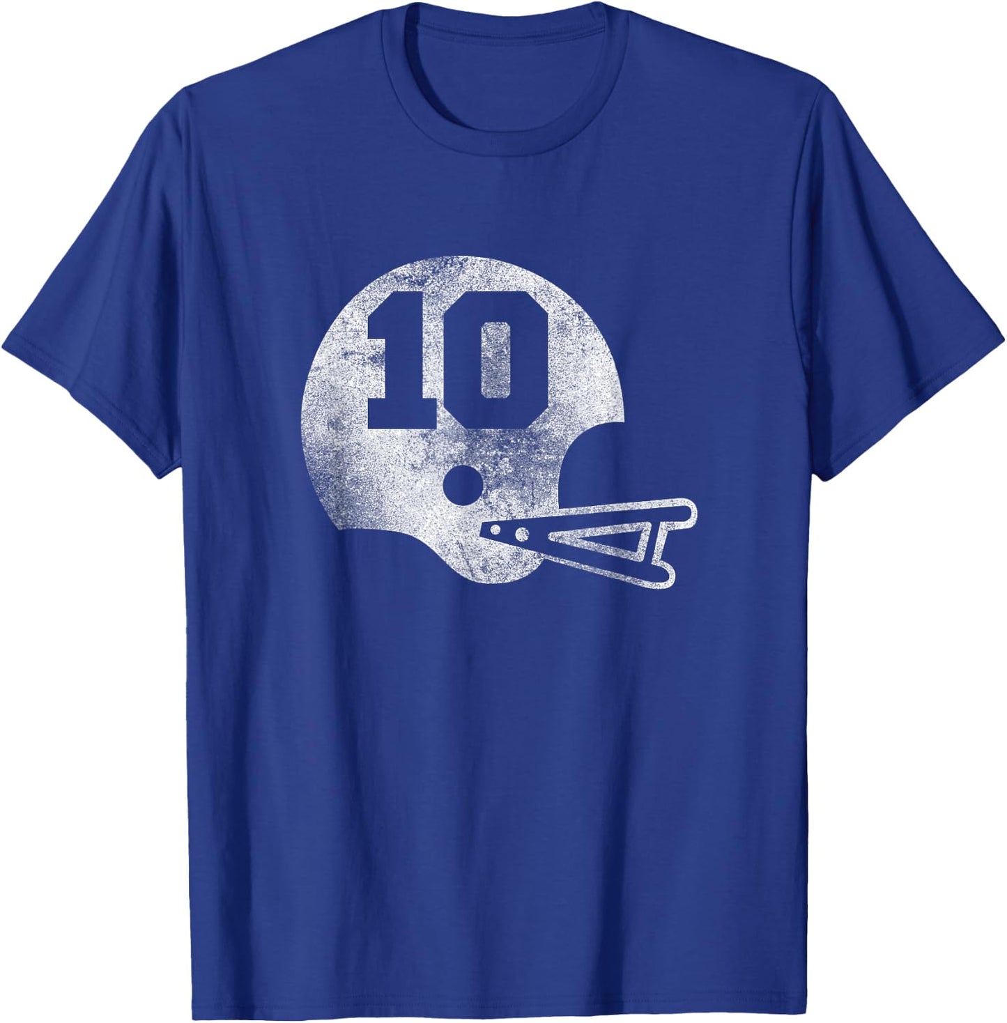Vintage Football Jersey Number 10 Player Number T-Shirt - T-Shirt | Royal