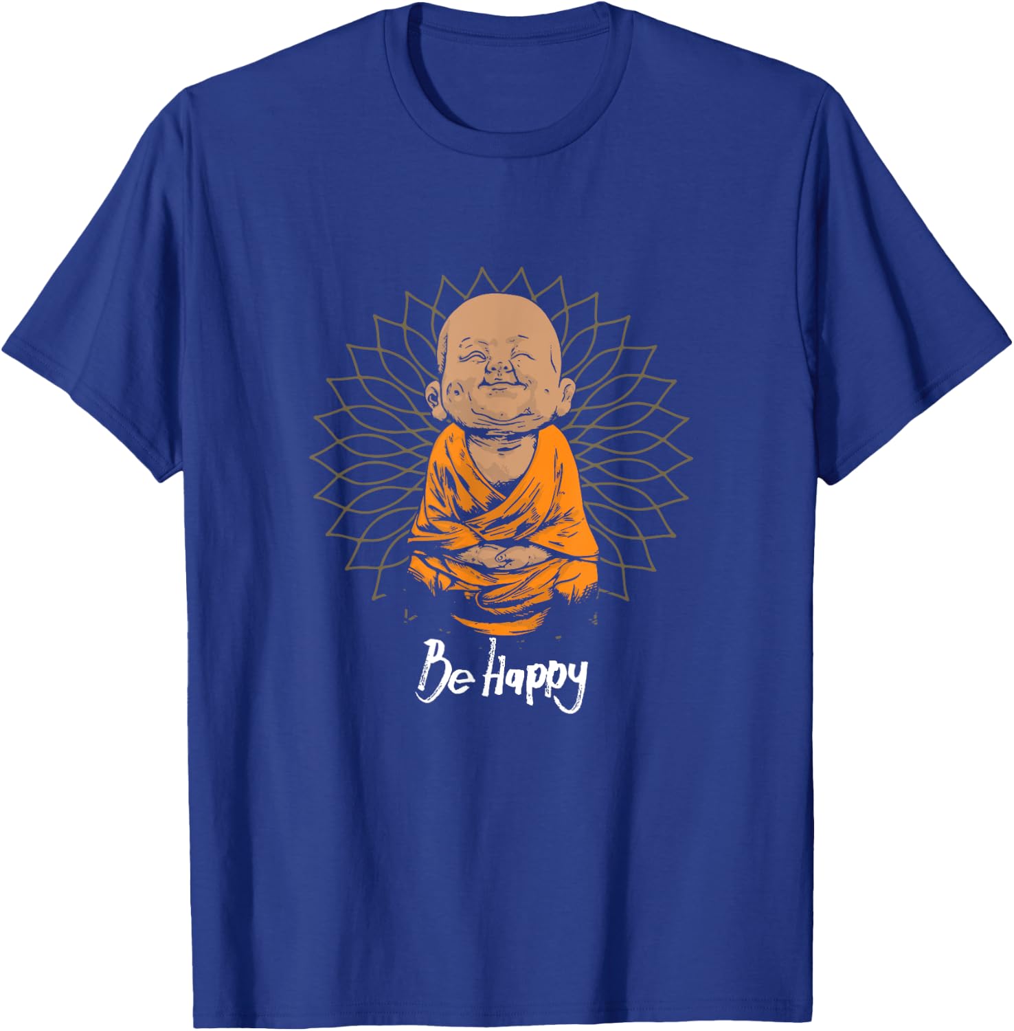 Happy Zen Little Baby Buddha Mandala Gift T-Shirt - T-Shirt | Royal