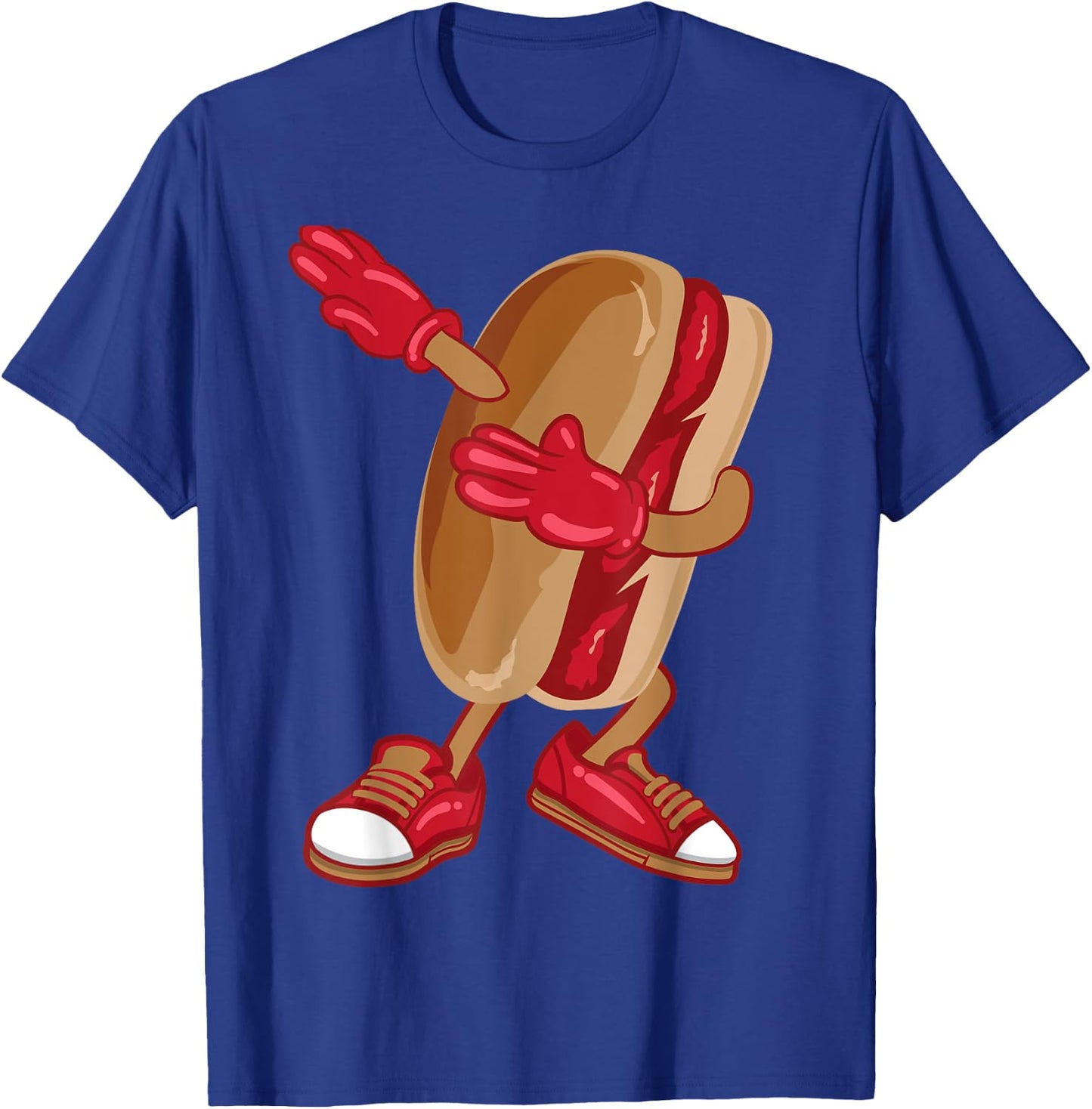 Funny Hot Dog Design For Kids Boys Girls Hotdog Gag Hot Dog T-Shirt - T-Shirt | Royal