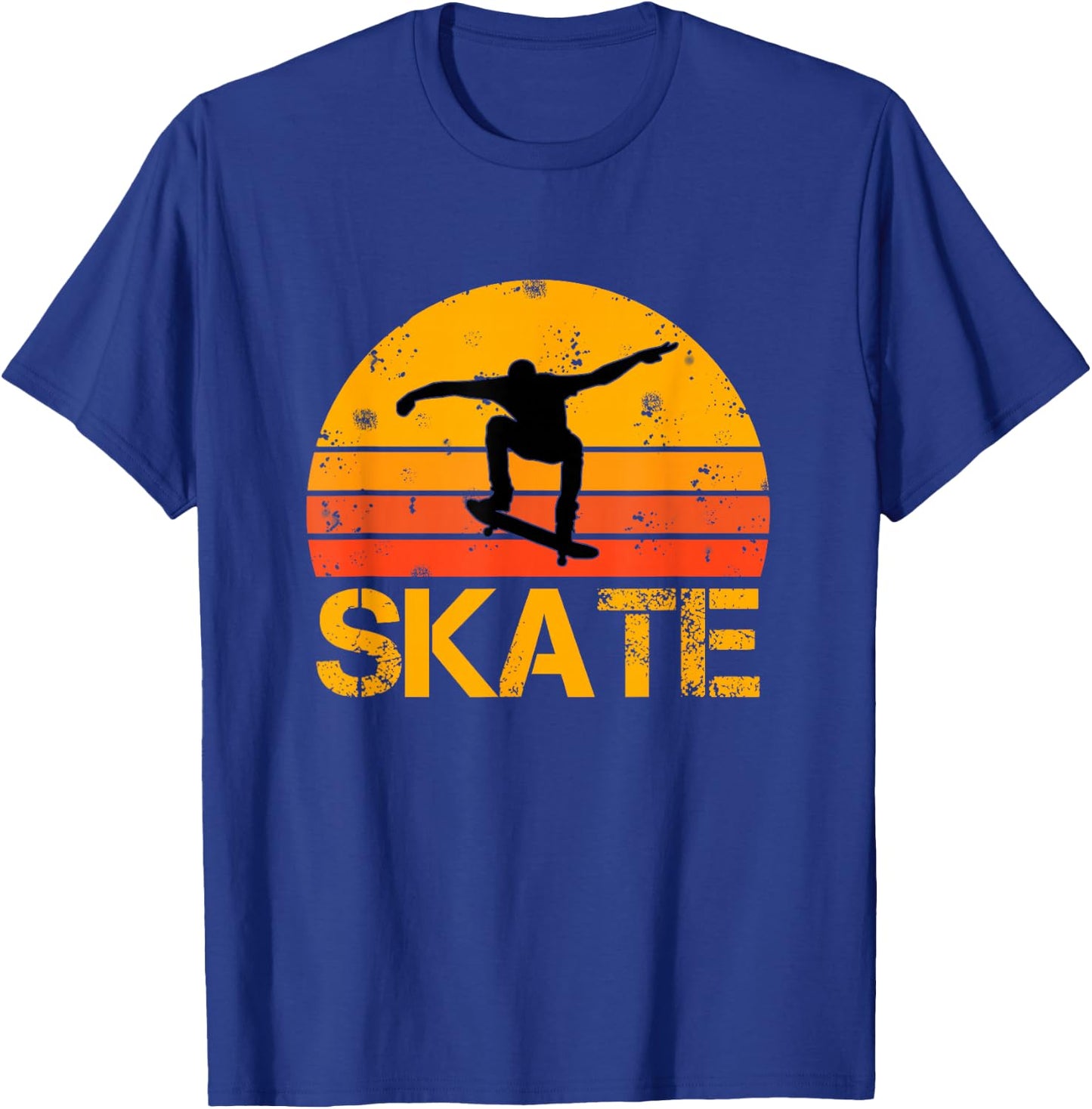 Skateboarder Retro Vintage Skateboarding T-Shirt - T-Shirt | Royal