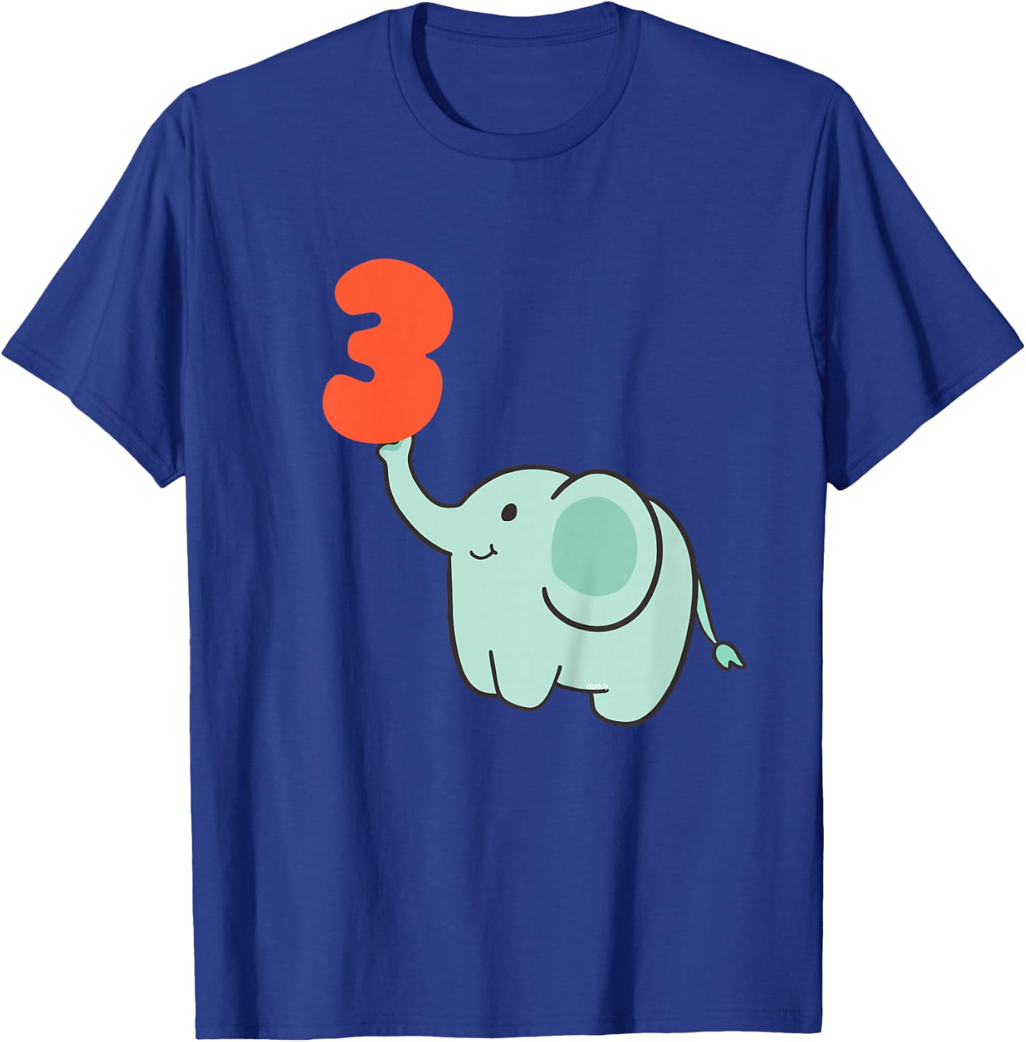 3rd Birthday Gift Toddler Elephant 3 Years T-Shirt - T-Shirt | Royal