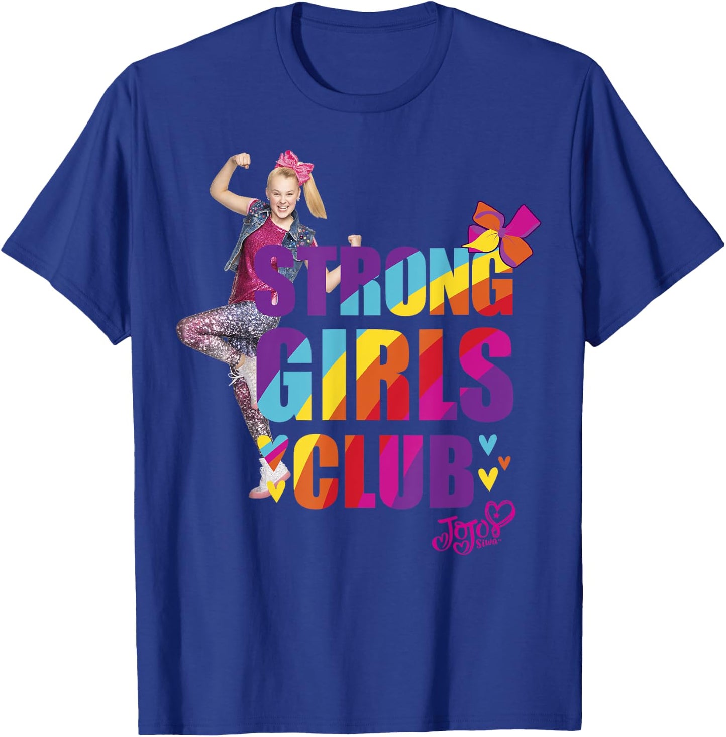 JoJo Siwa Strong Girls Club Rainbow Flex Graphic T-Shirt - T-Shirt | Royal