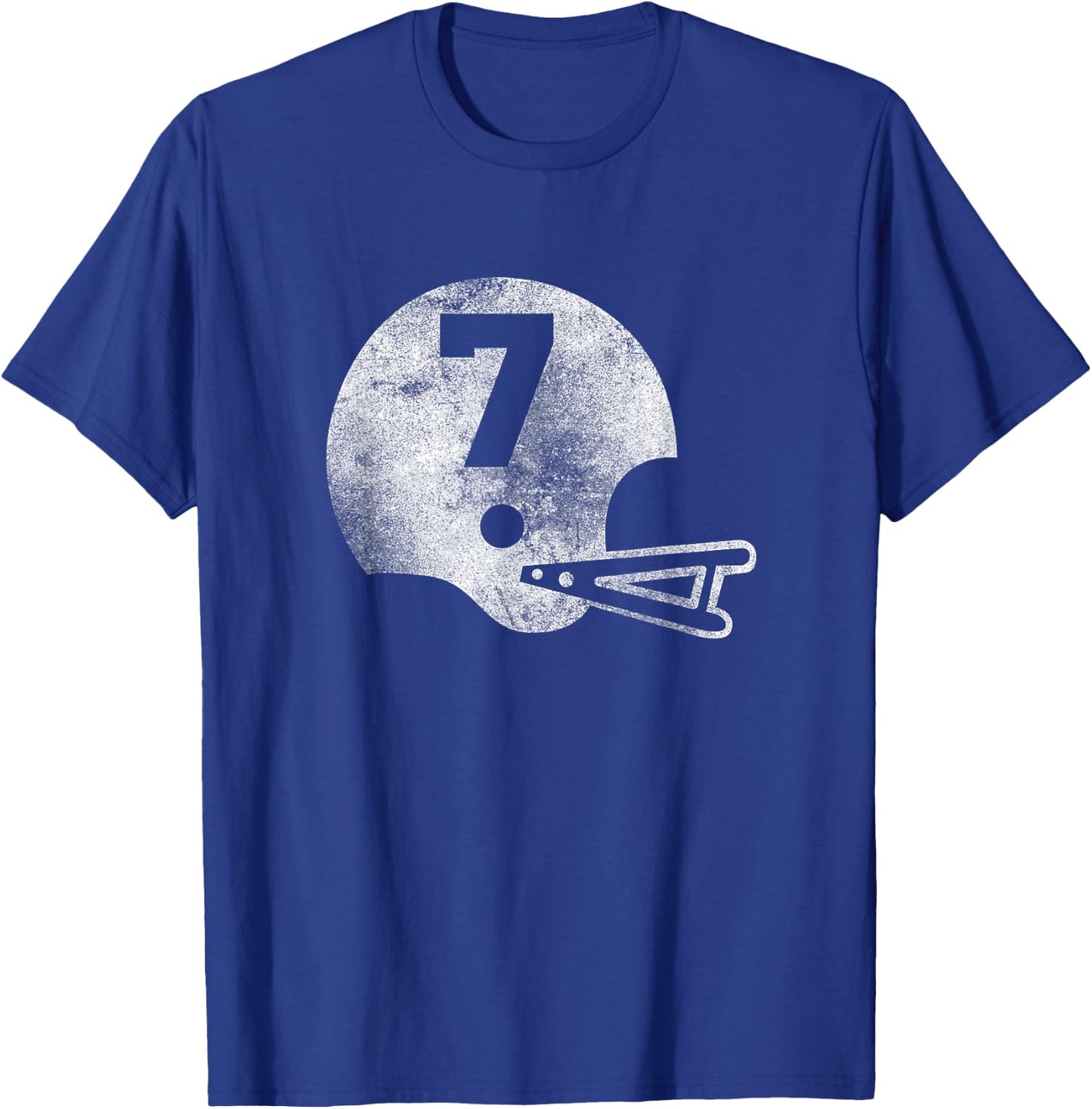 Vintage Football Jersey Number 7 Player Number T-Shirt - T-Shirt | Royal