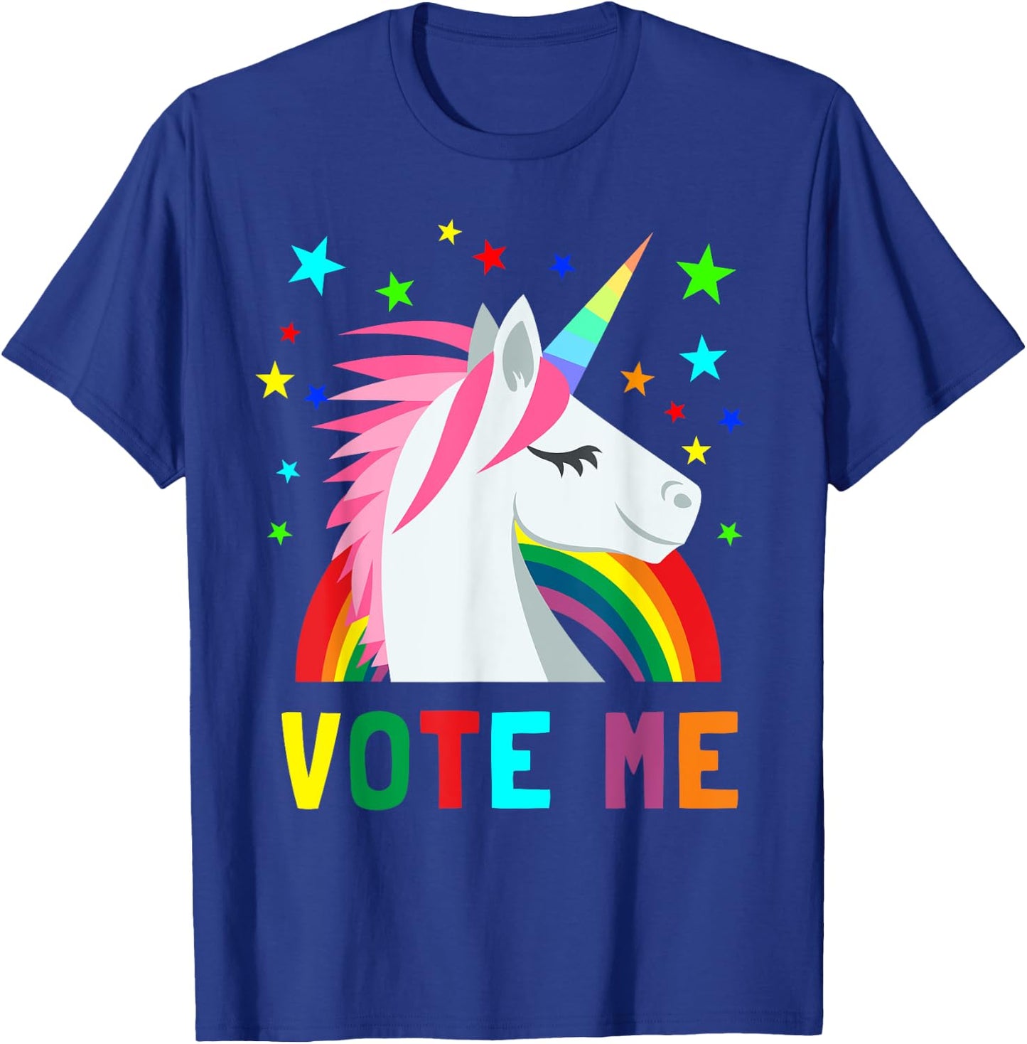 Vote Me Funny Unicorn For President Election Voting Mid Term T-Shirt - T-Shirt | Royal