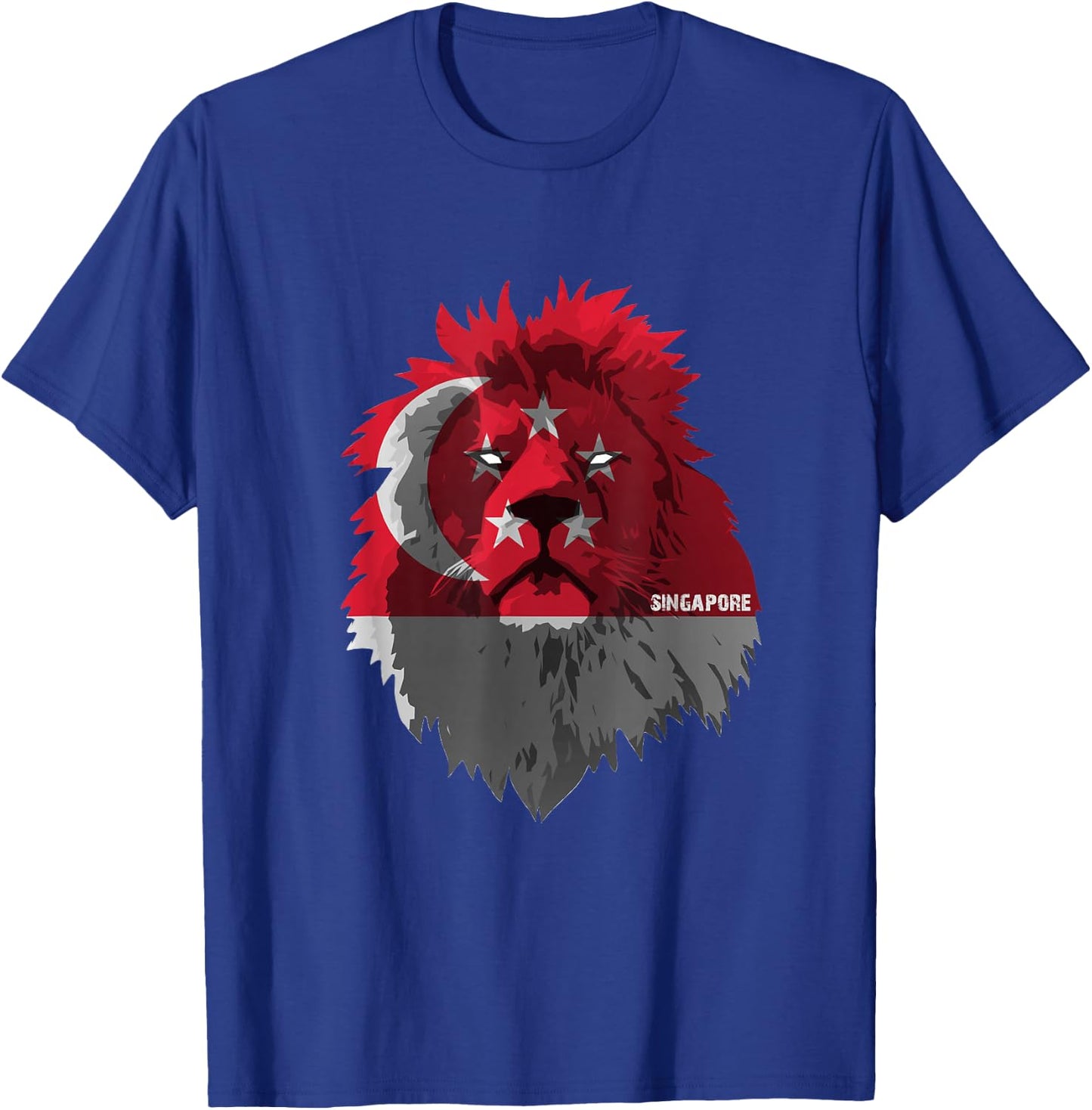 Soccer team Singapore national pride Lion Flag T shirt T-Shirt - T-Shirt | Royal
