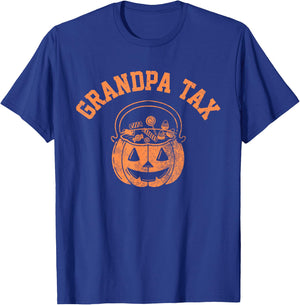 Vintage Grandpa Tax Halloween Pumpkin Spooky Trick or Treat T-Shirt - T-Shirt | Royal