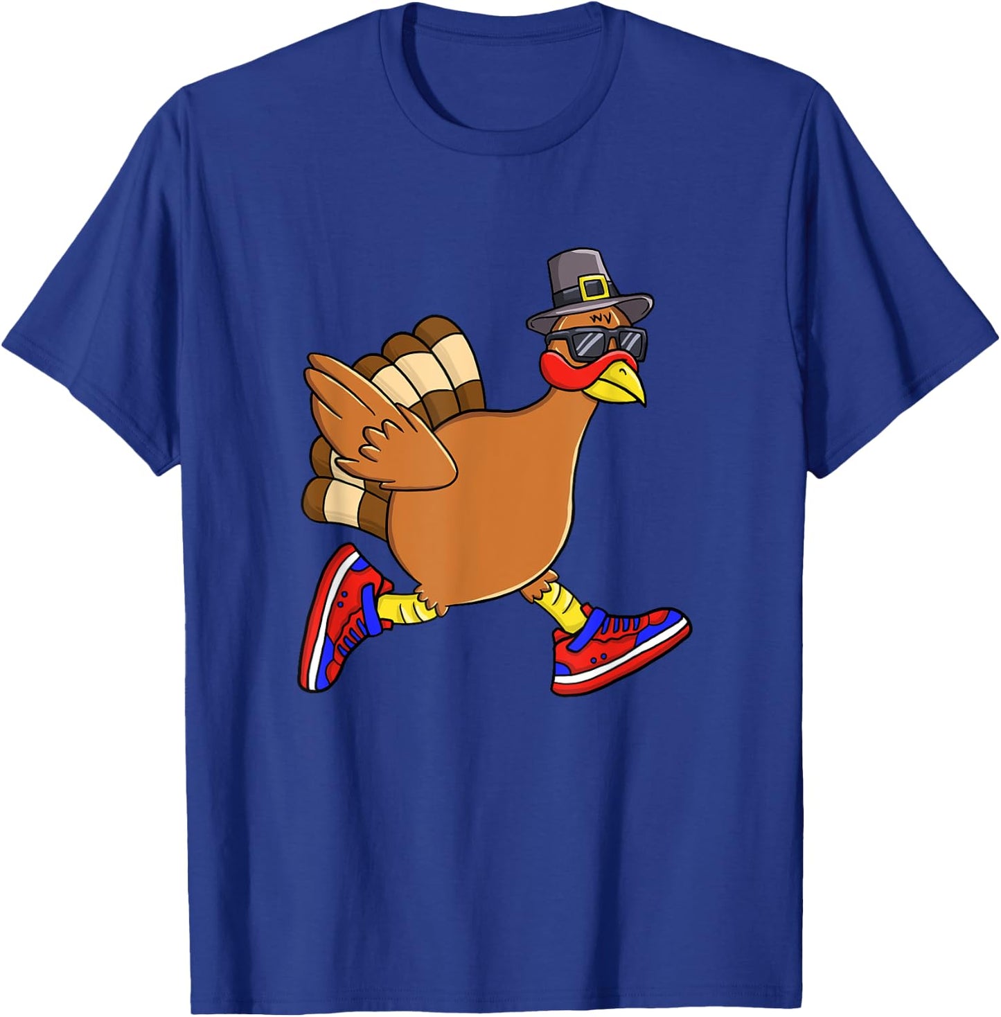 Turkey Trot Funny Thanksgiving Day Running 5K Pilgrim Gift T-Shirt - T-Shirt | Royal