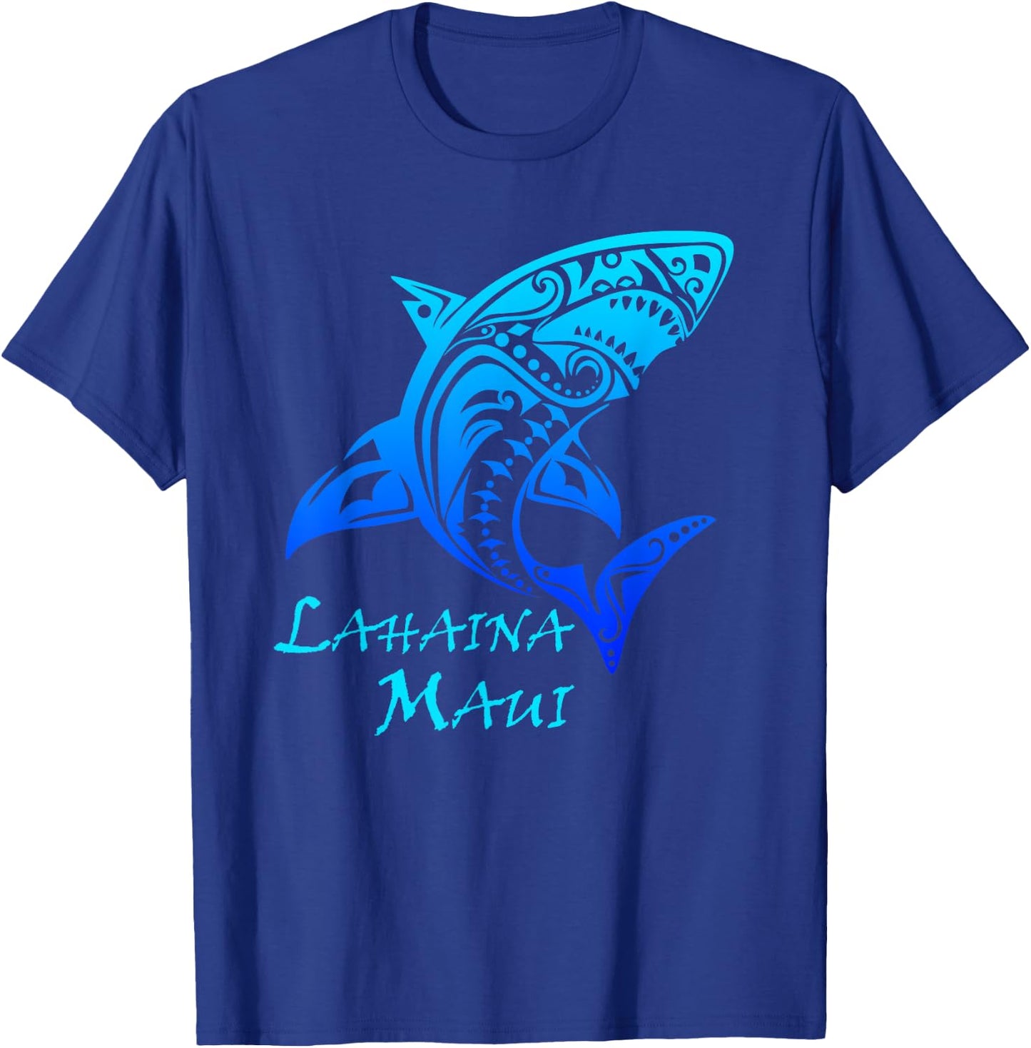 Lahaina, Maui Tribal Shark Polynesian Tattoo Style Vacation T-Shirt - T-Shirt | Royal