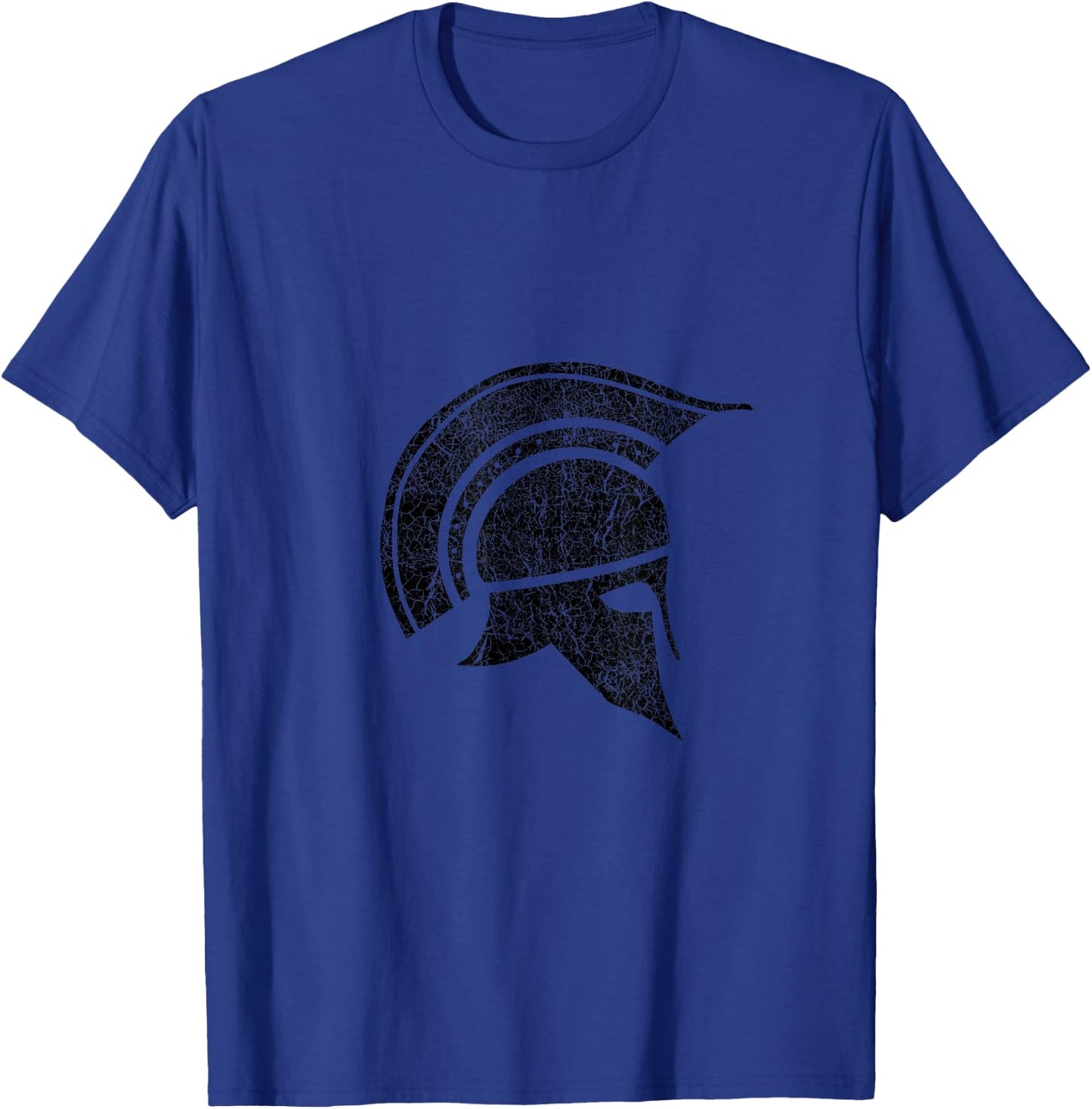 Vintage Greek Spartan Warrior Helmet T-Shirt - T-Shirt | Royal