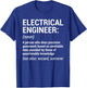 Electrical Engineer Definition Funny Engineering T-Shirt - T-Shirt | Royal