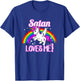 Satan Loves Me Unicorn Religion Non-Believer God T-Shirt - T-Shirt | Royal