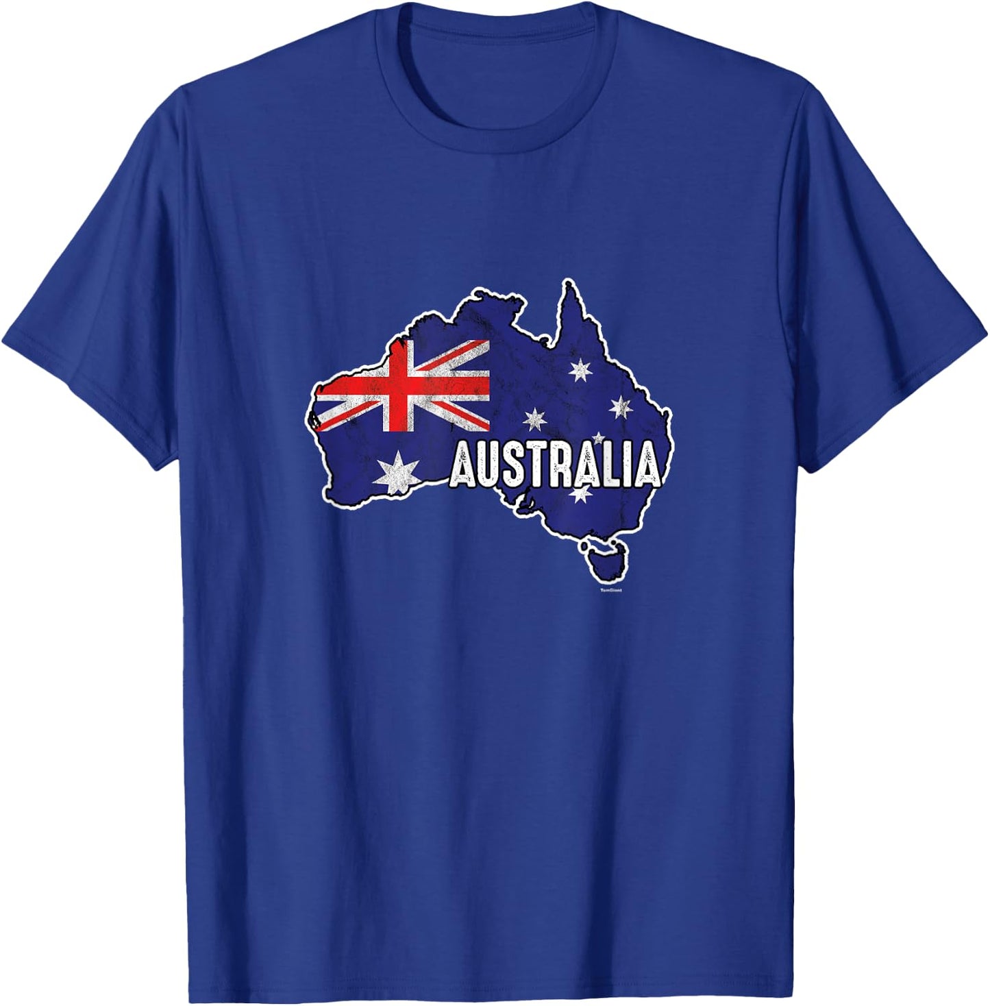 Vintage Patriotic Australian Pride Australia Flag T-Shirt - T-Shirt | Royal